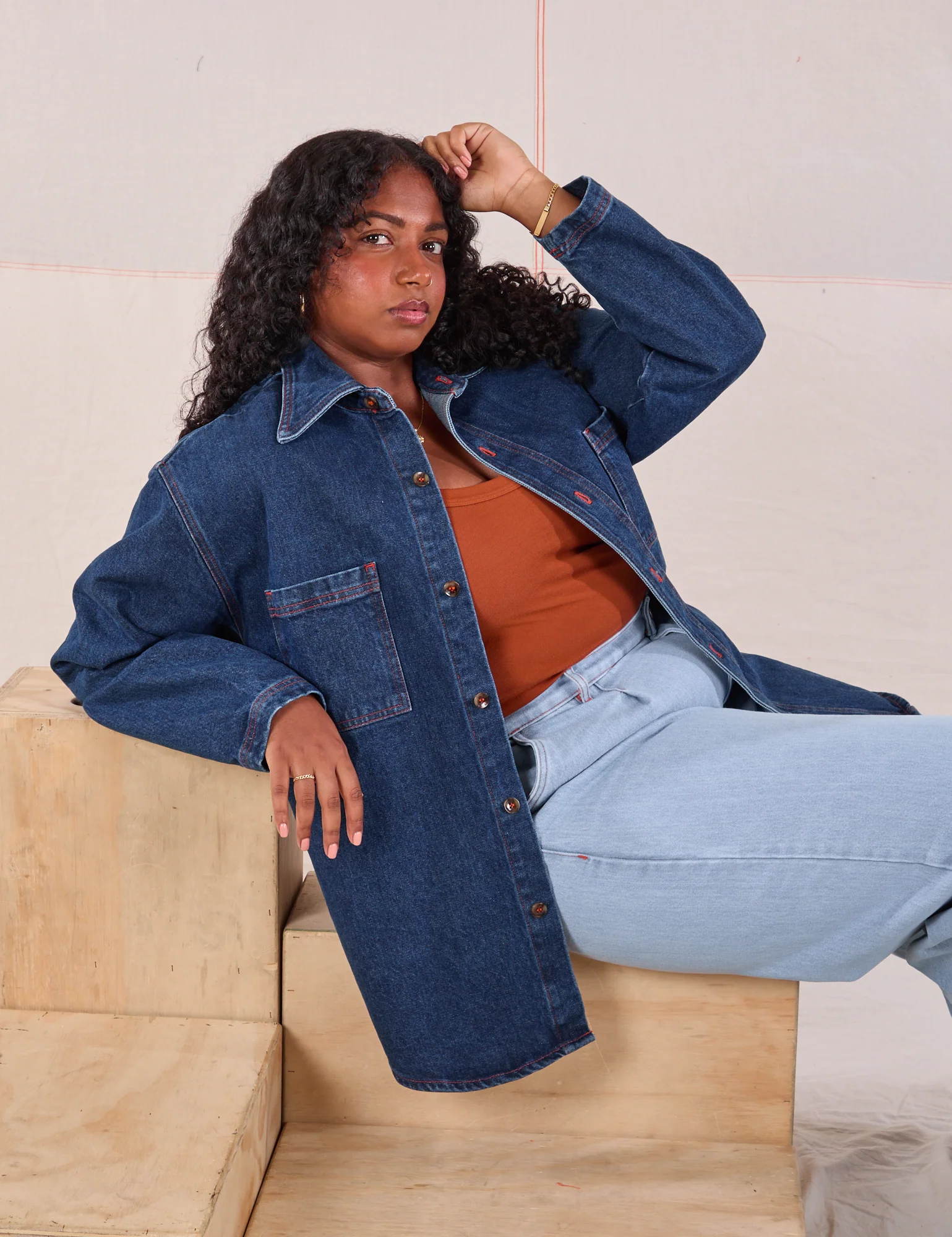 Denim Overshirt - Dark Wash - Image 17