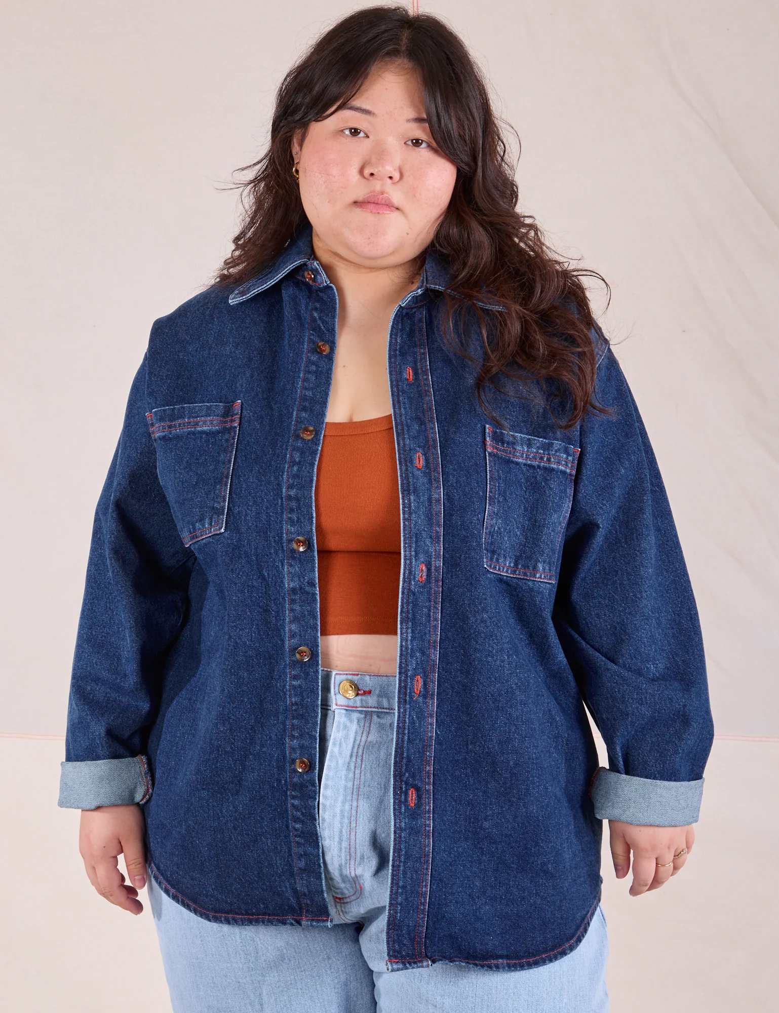 Denim Overshirt - Dark Wash - Image 18