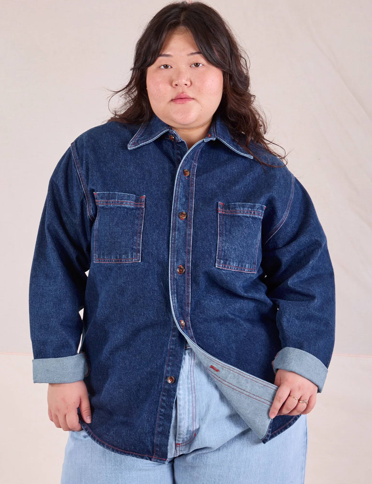 Denim Overshirt - Dark Wash - Image 22