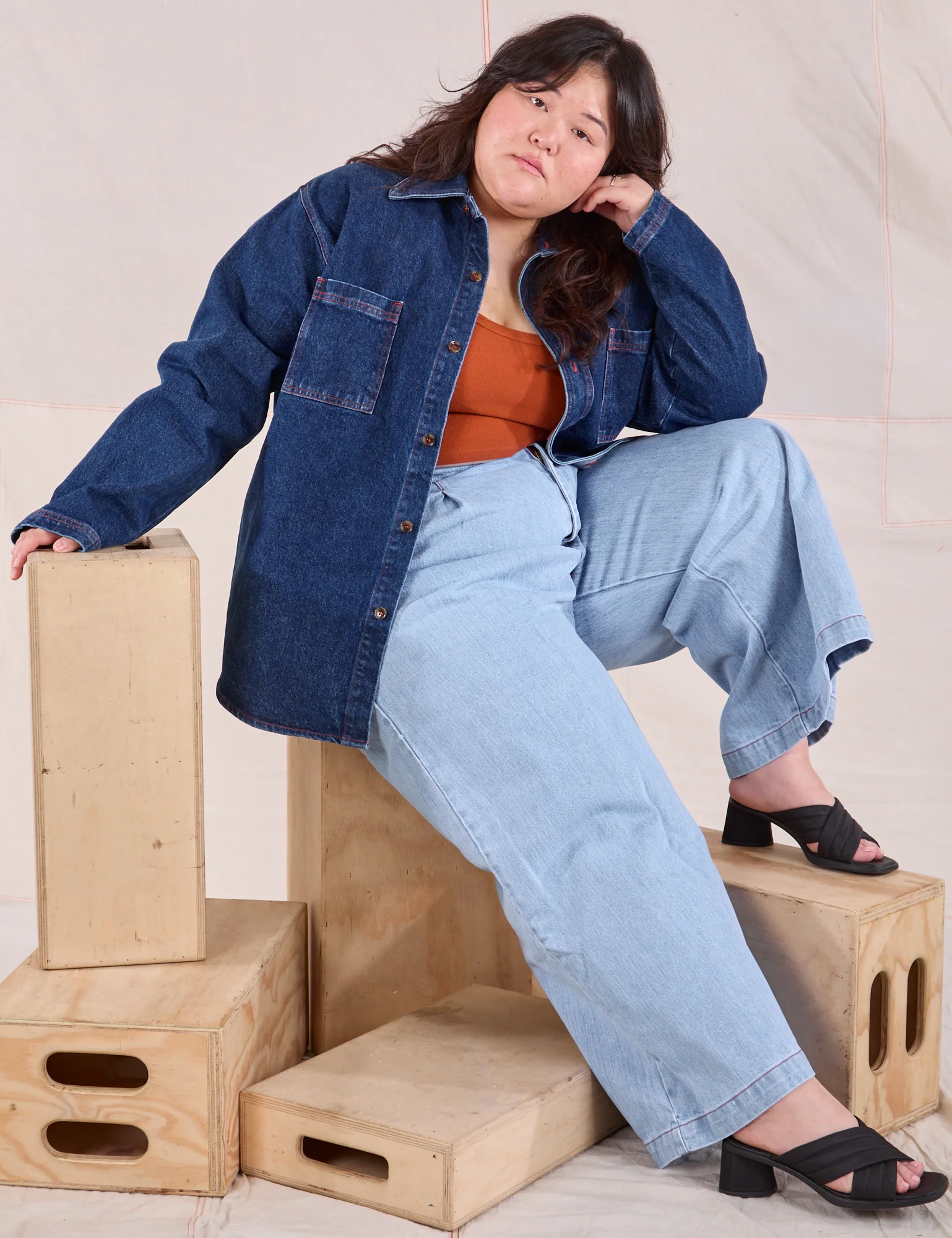 Denim Overshirt - Dark Wash - Image 23