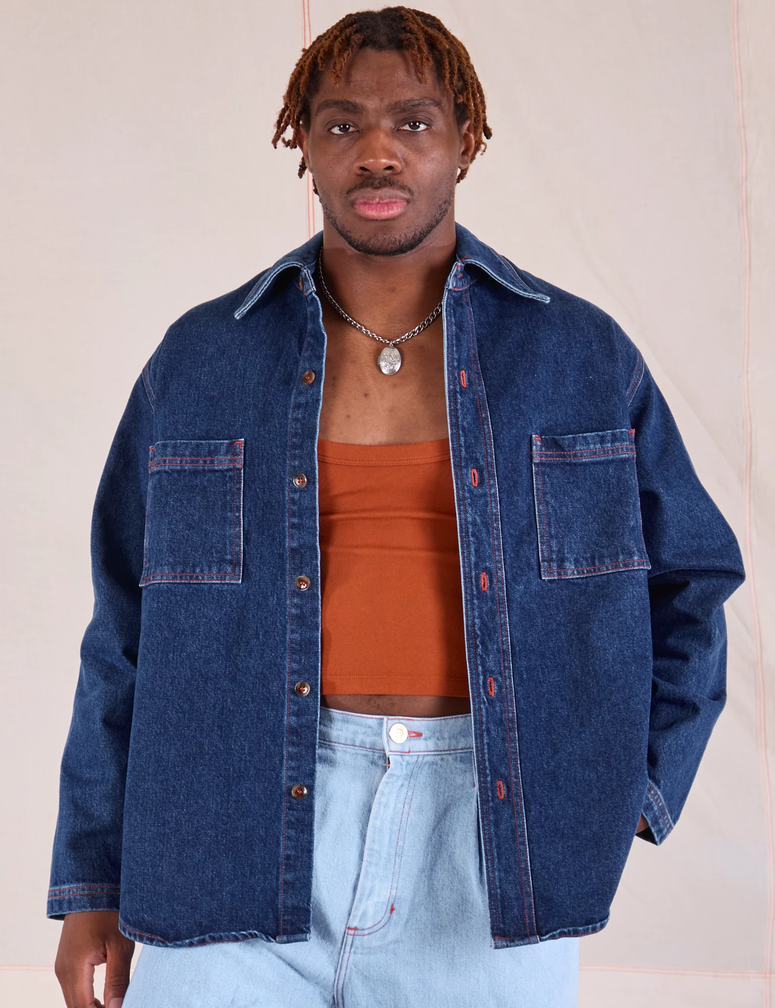 Denim Overshirt - Dark Wash - Image 24