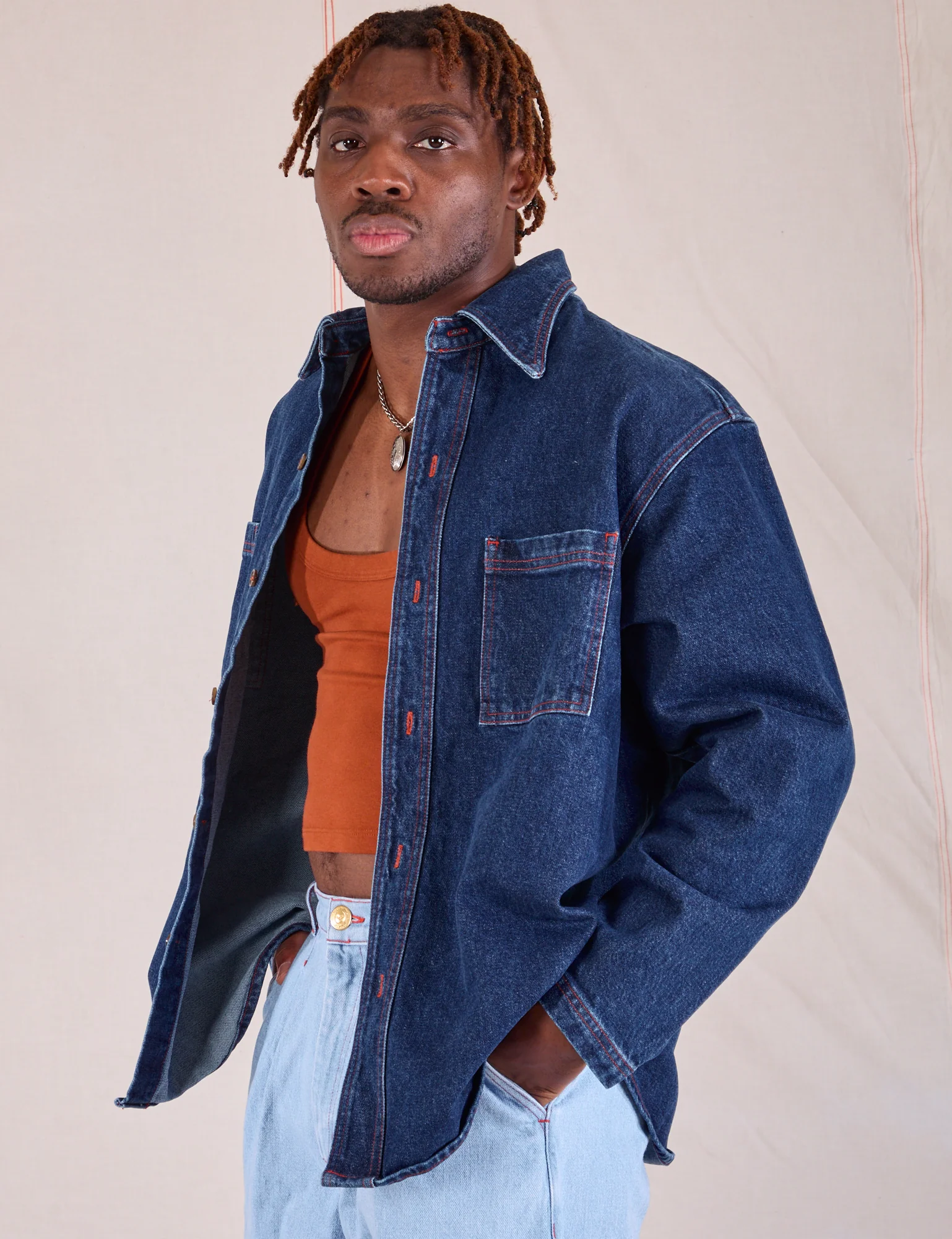 Denim Overshirt - Dark Wash - Image 28