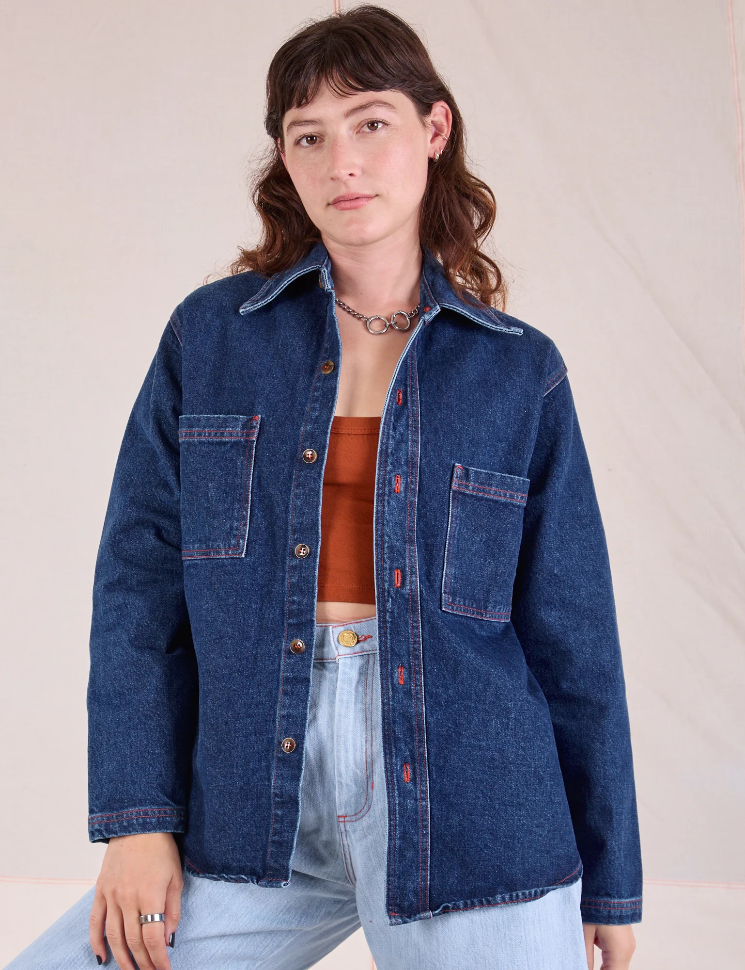 Denim Overshirt - Dark Wash - Image 3