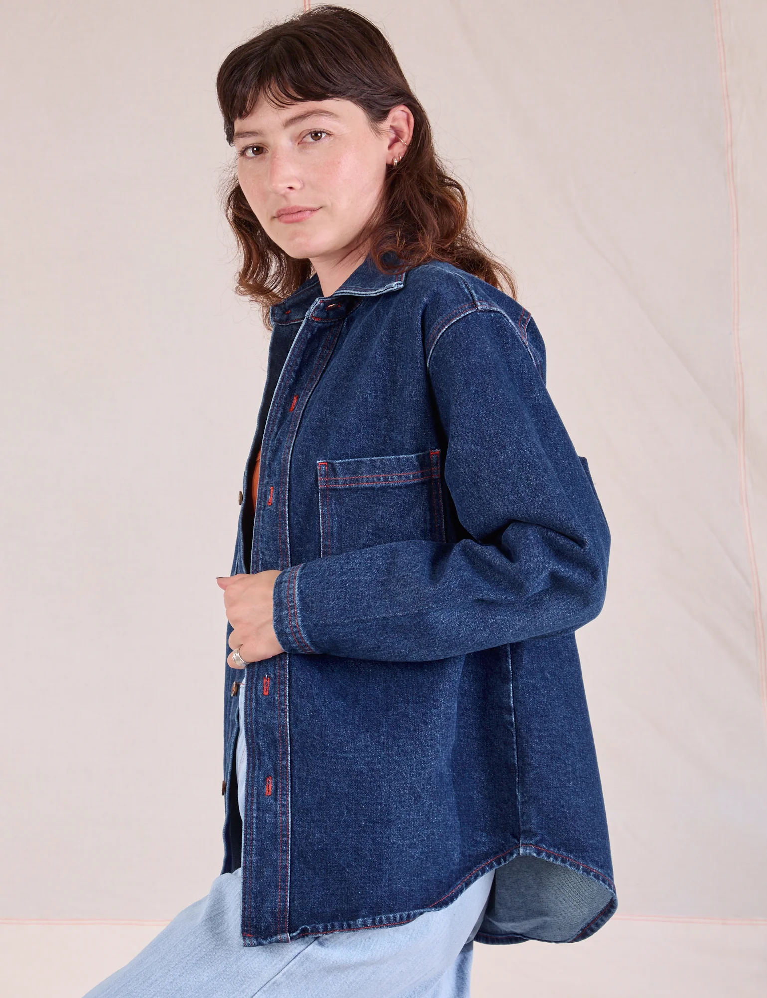 Denim Overshirt - Dark Wash - Image 8