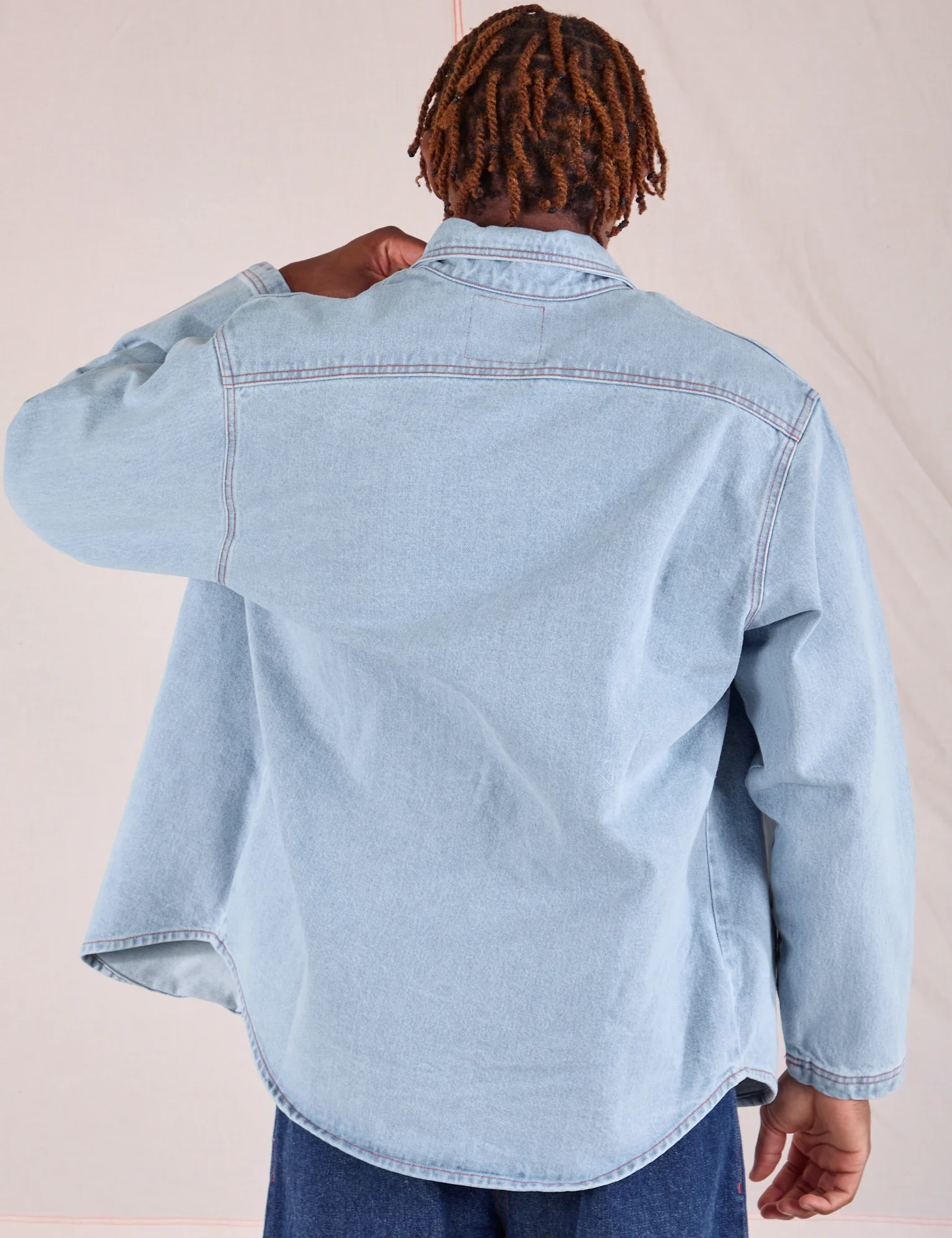 Denim Overshirt - Light Wash - Image 10
