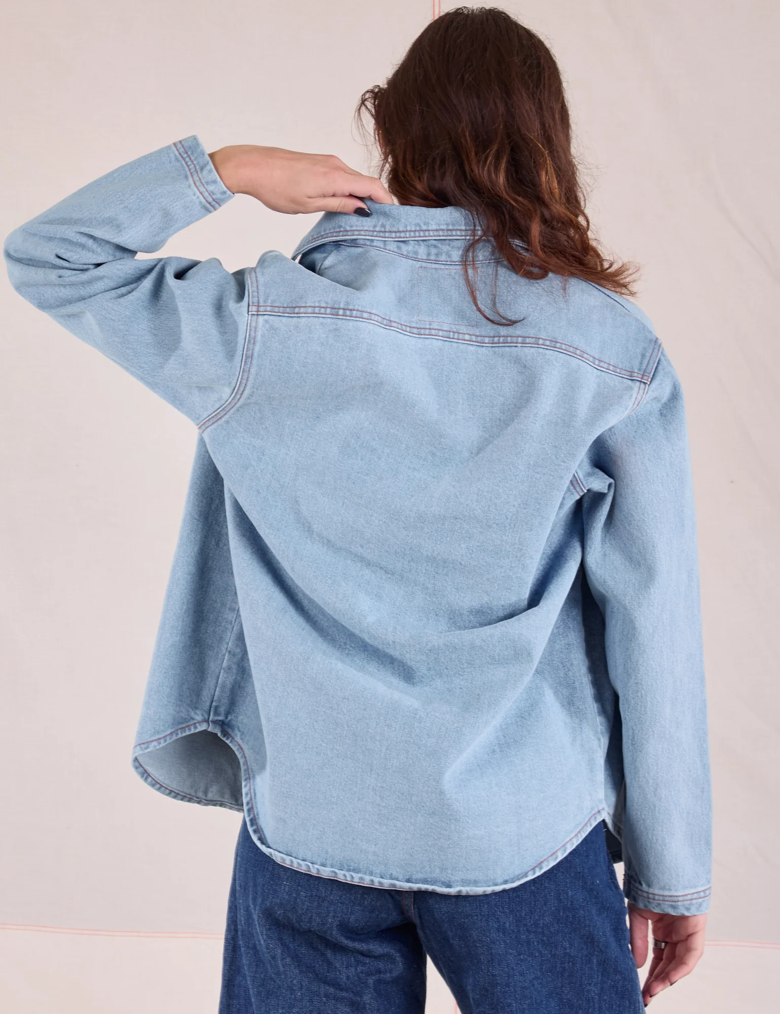 Denim Overshirt - Light Wash - Image 15