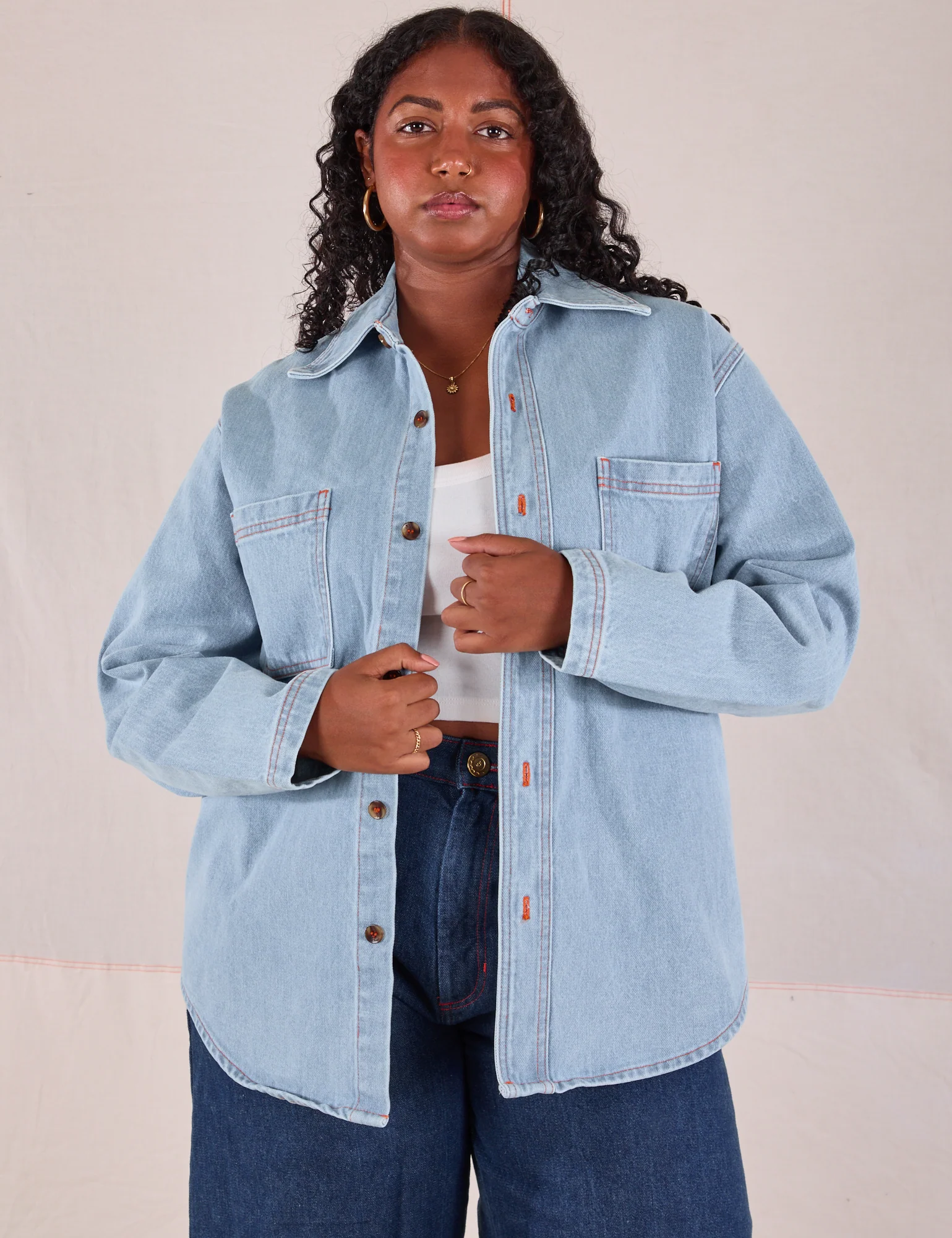 Denim Overshirt - Light Wash - Image 20