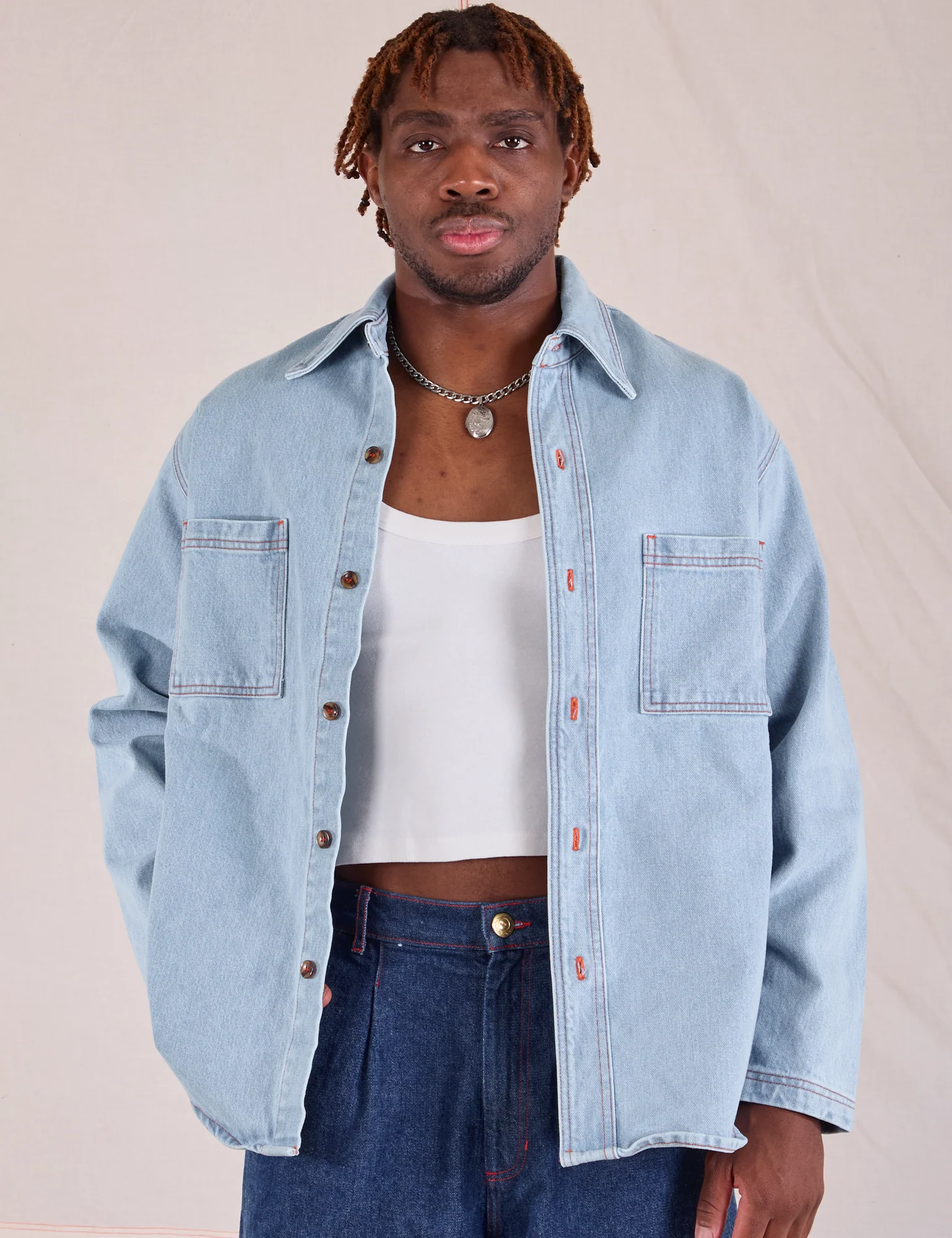Denim Overshirt - Light Wash - Image 3