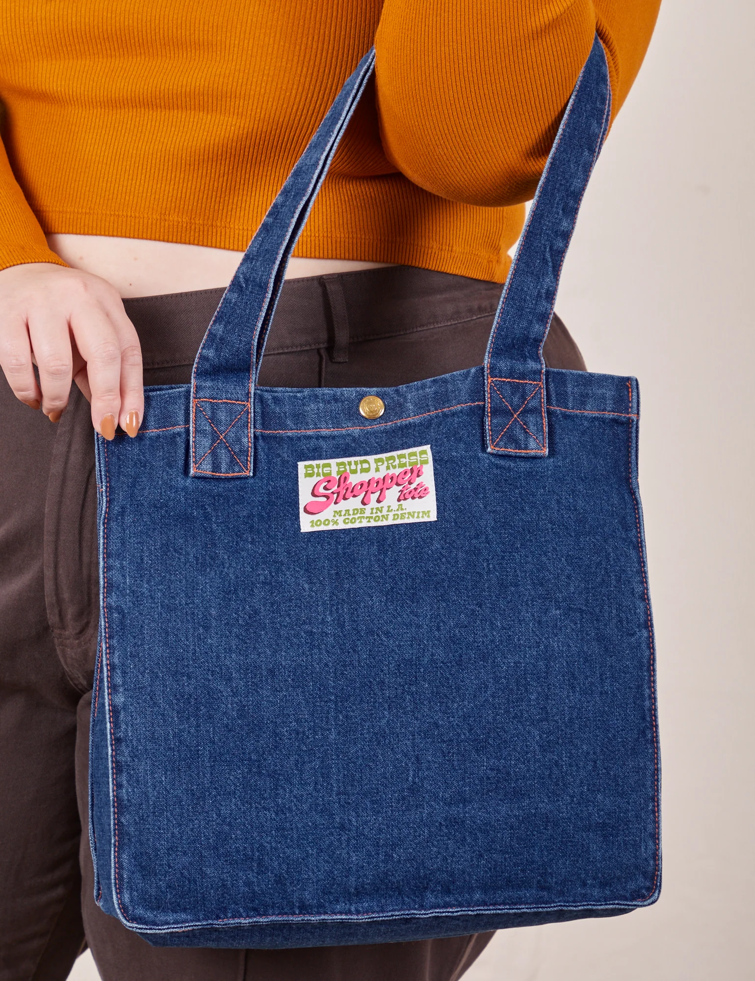 Denim Shopper Tote Bag - Image 13