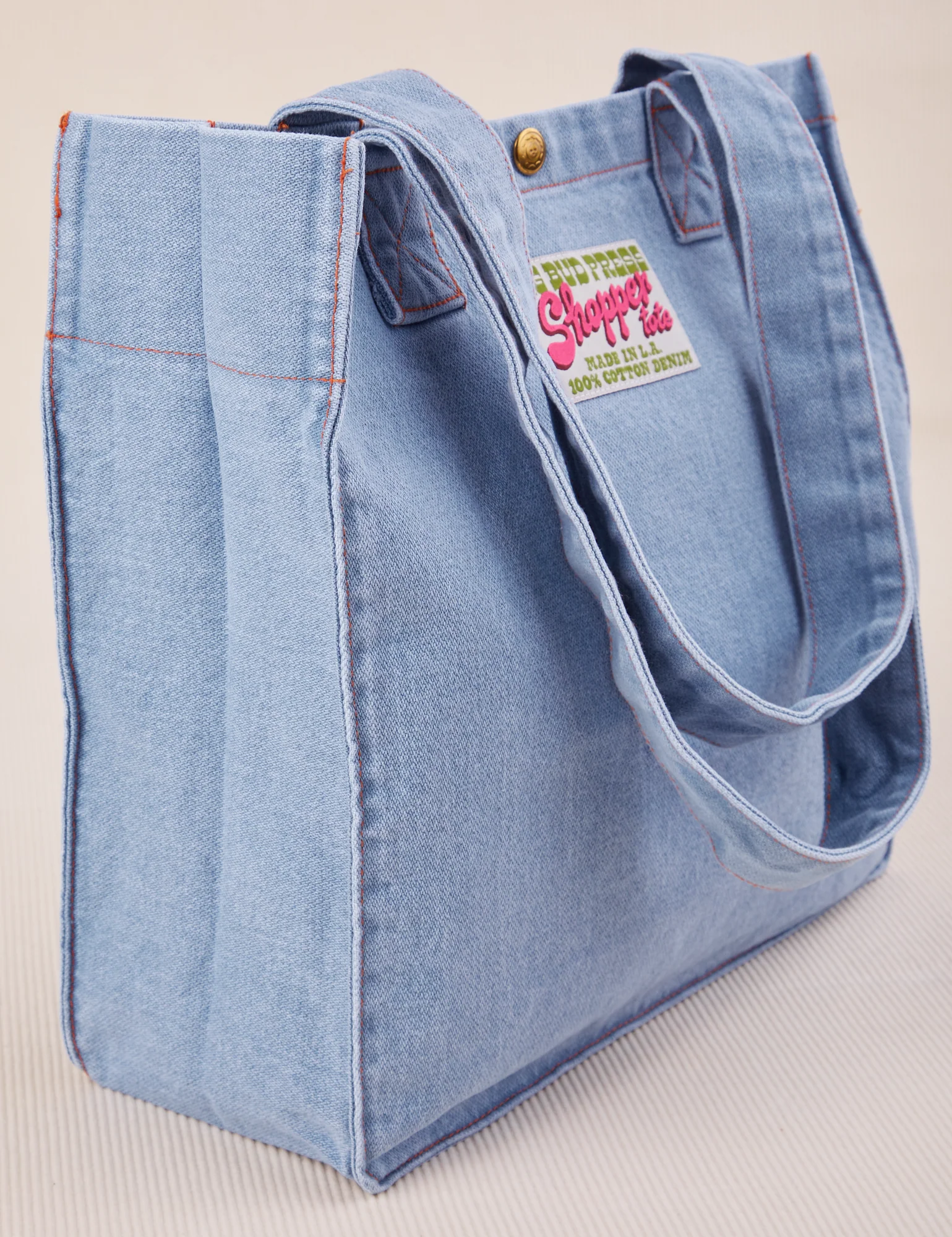 Denim Shopper Tote Bag - Image 4