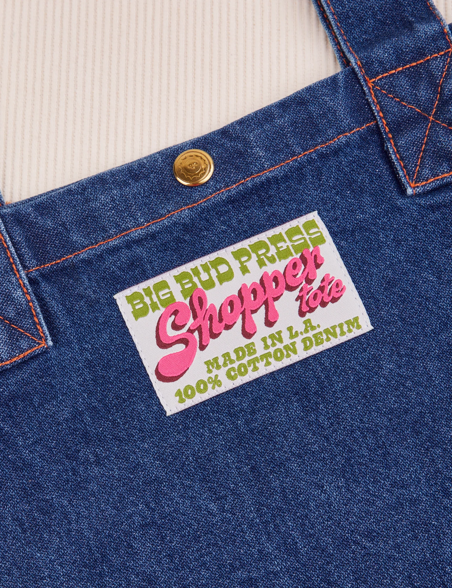 Denim Shopper Tote Bag - Image 9