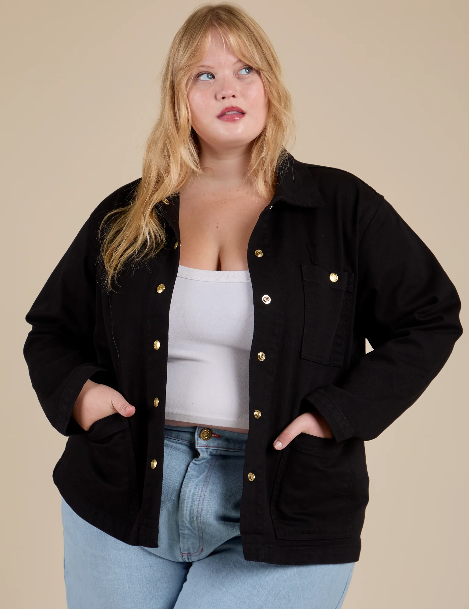 Denim Work Jacket - Basic Black - Image 10