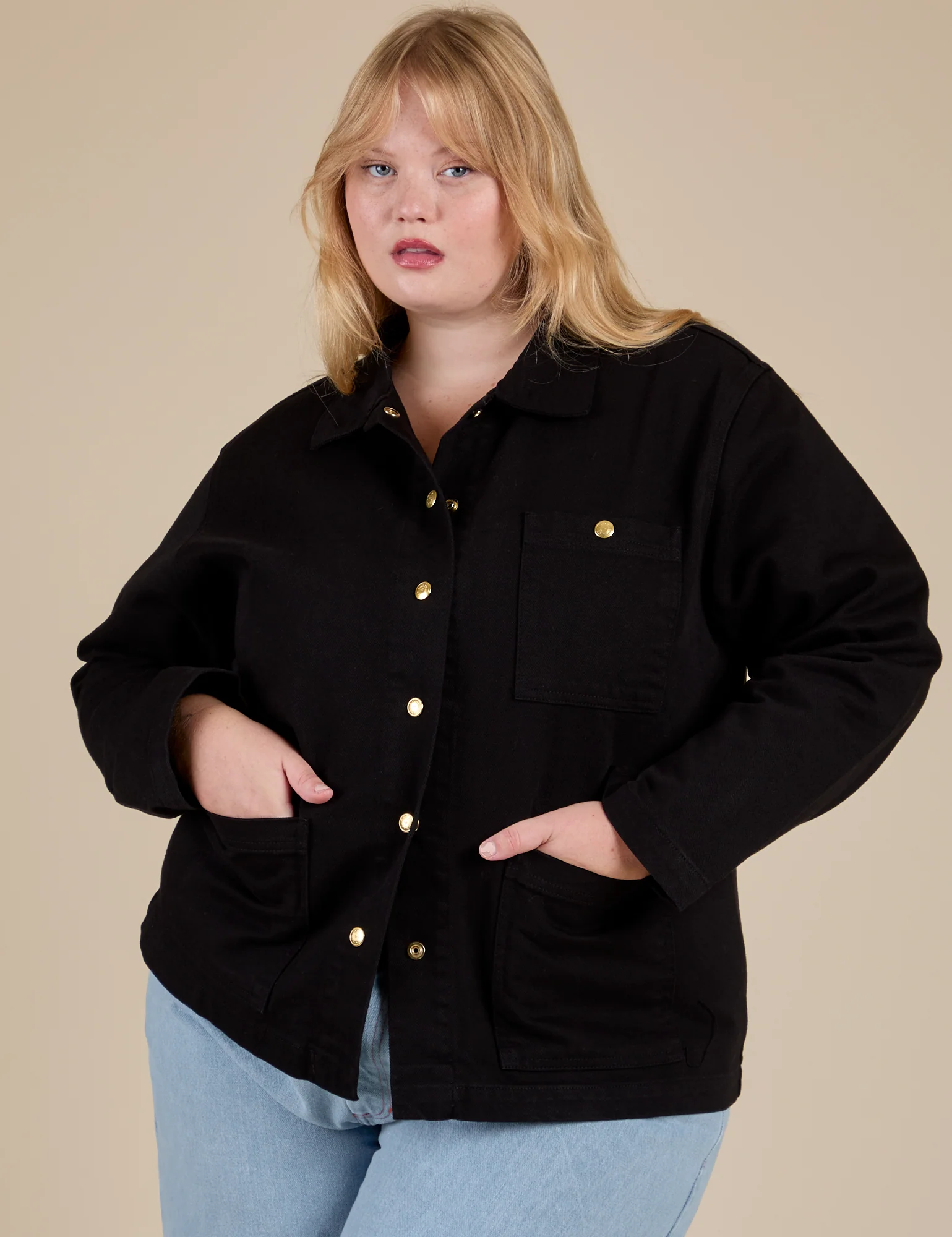 Denim Work Jacket - Basic Black - Image 13