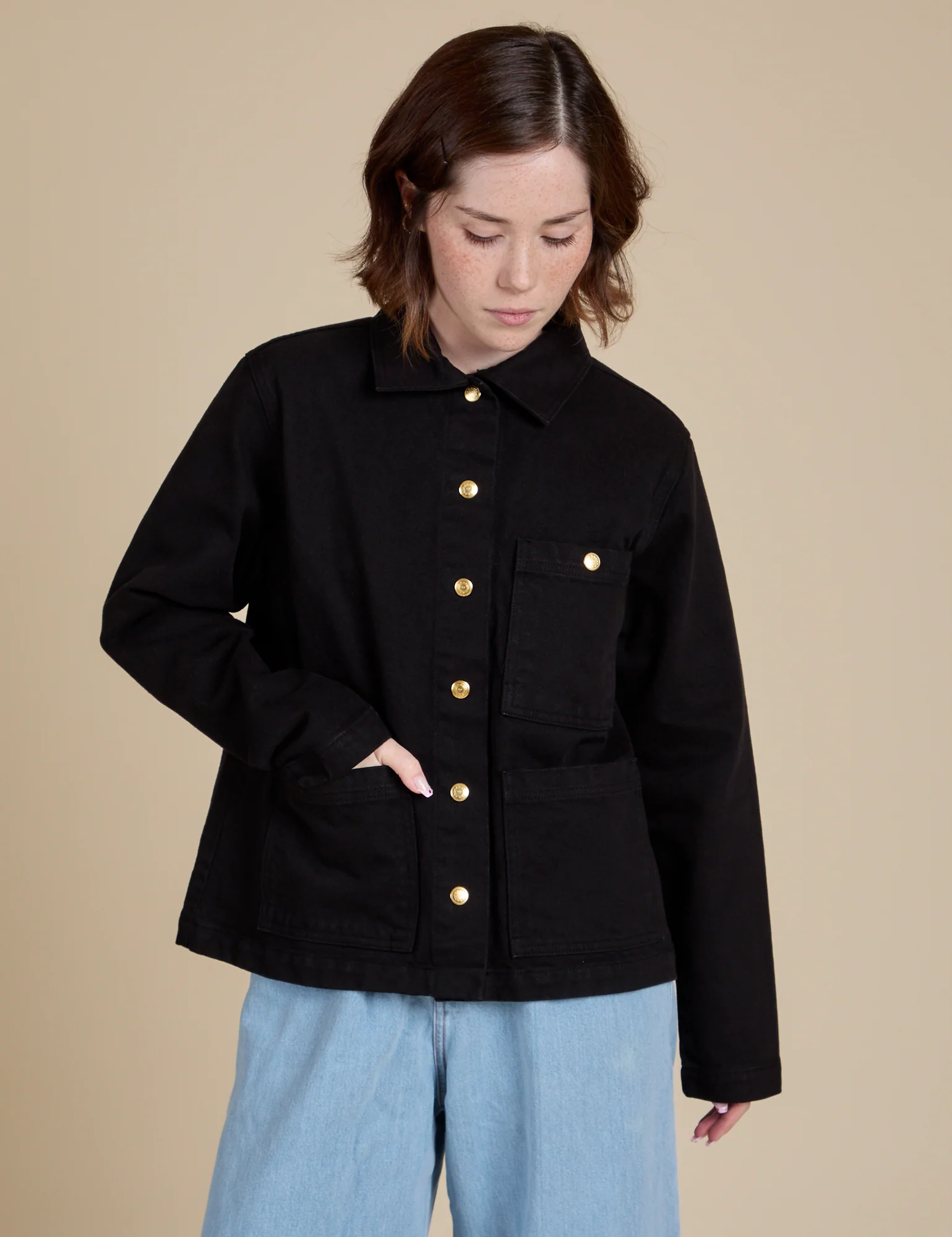 Denim Work Jacket - Basic Black - Image 19