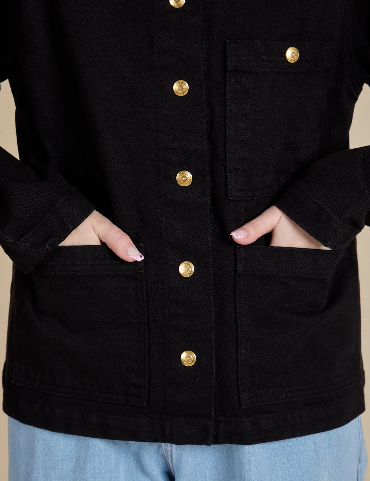 Denim Work Jacket - Basic Black - Image 21