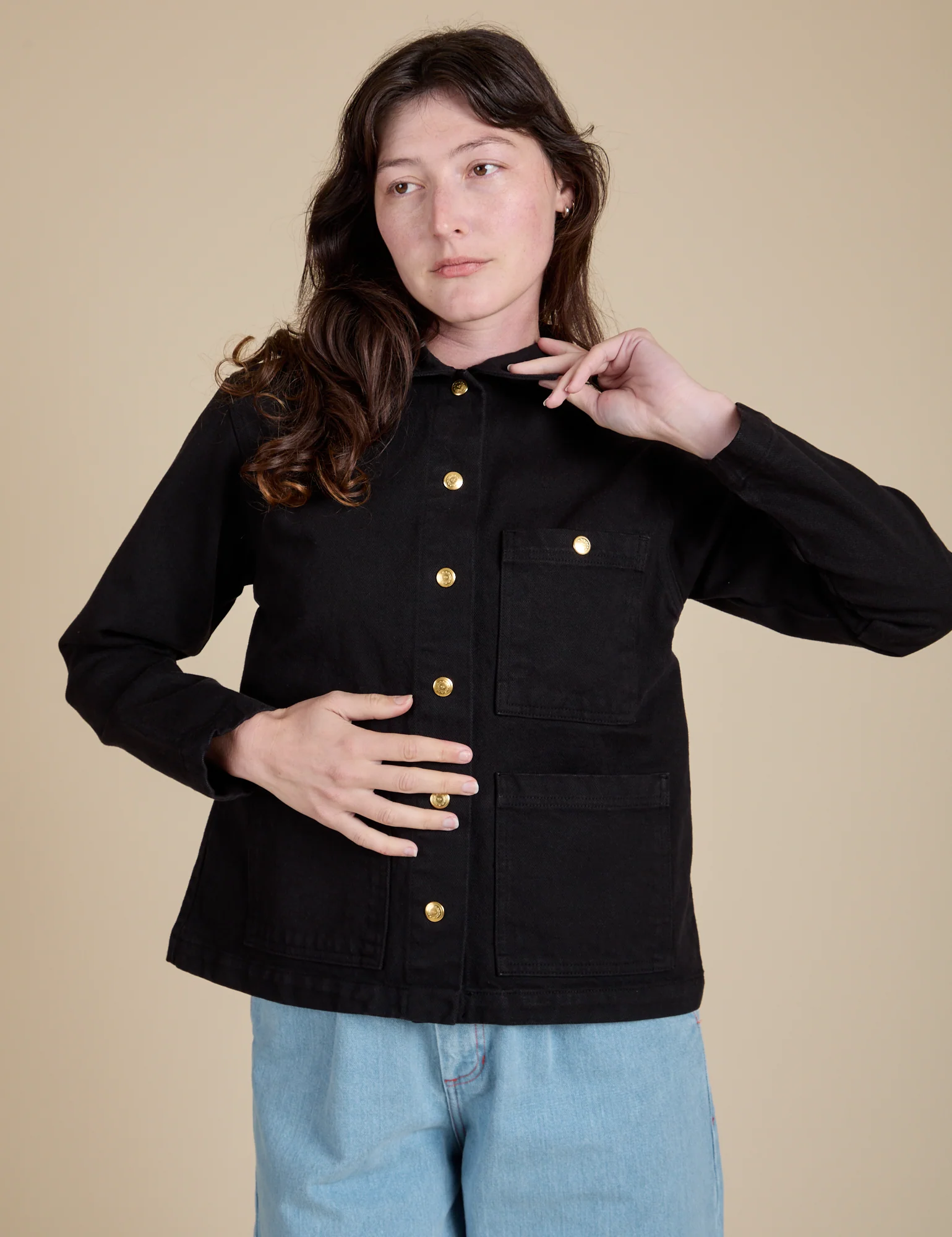 Denim Work Jacket - Basic Black - Image 7