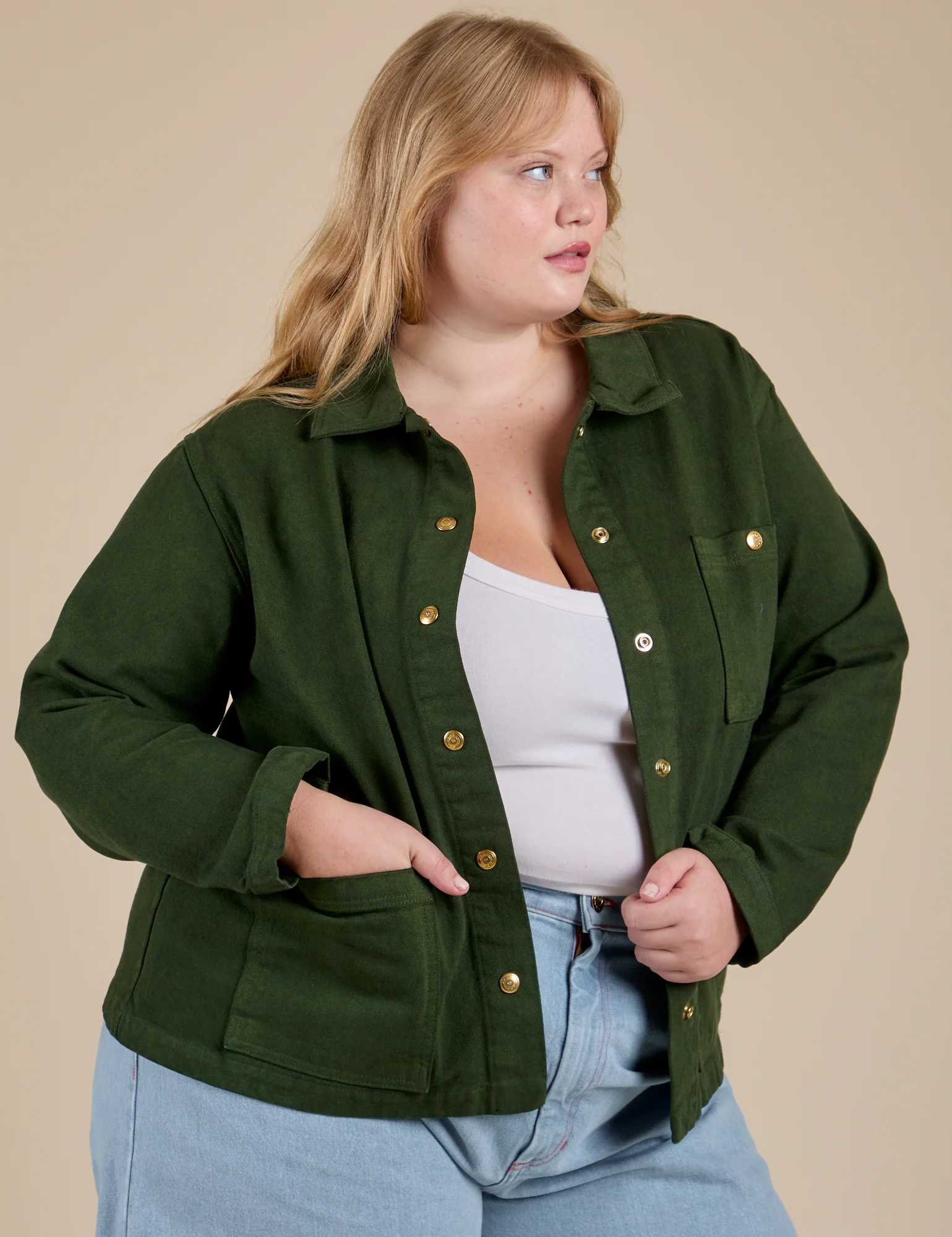 Denim Work Jacket - Evergreen - Image 14