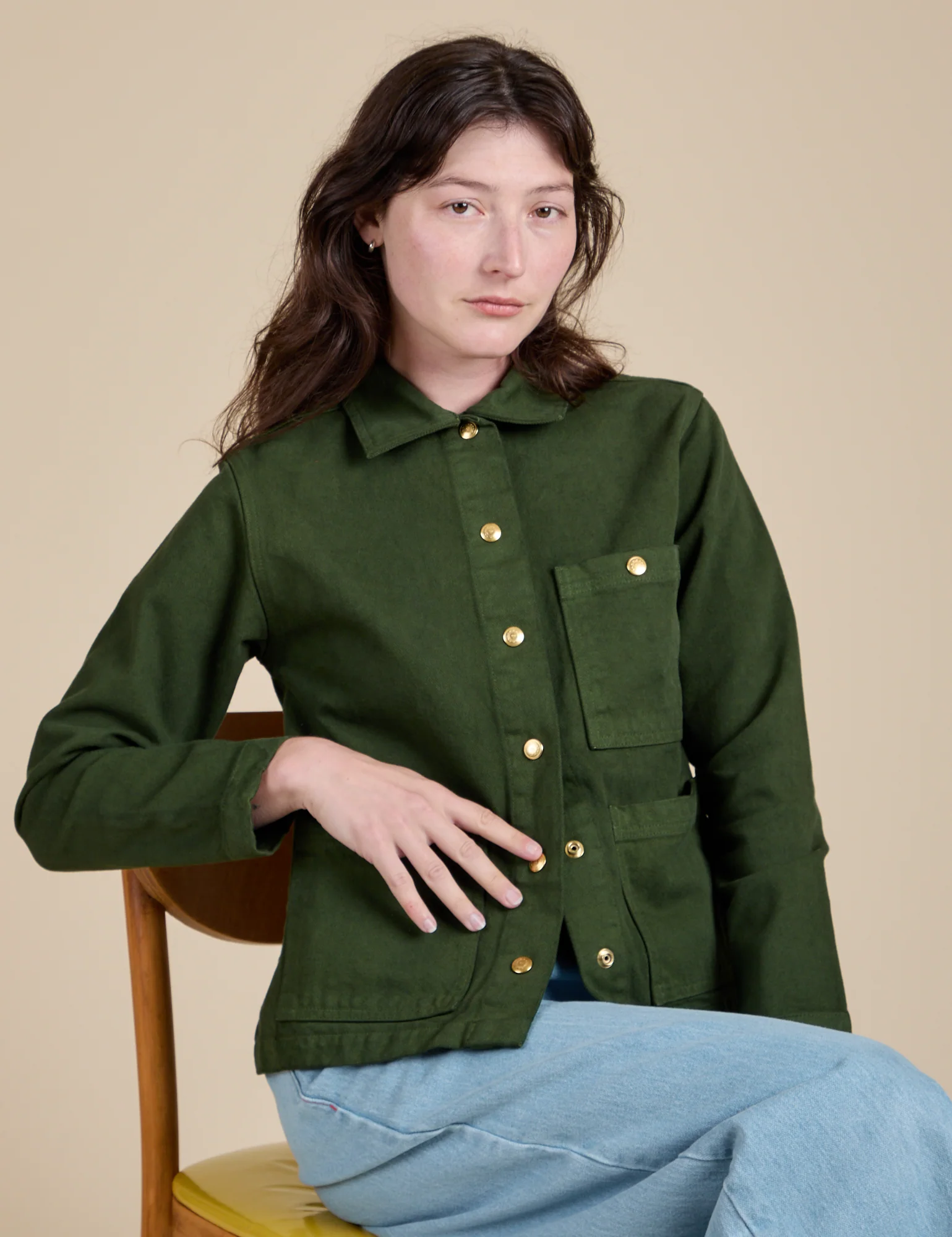 Denim Work Jacket - Evergreen - Image 3