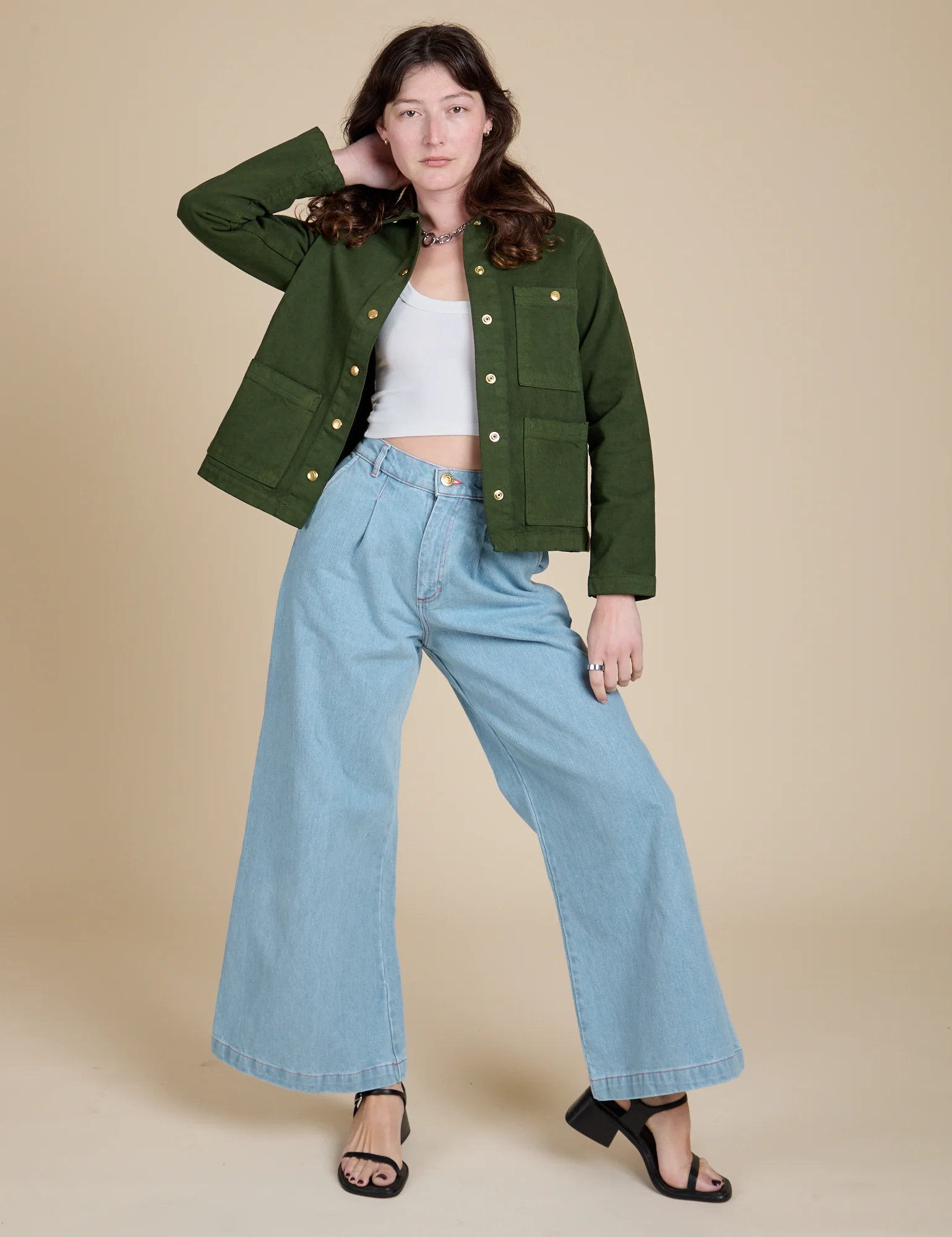 Denim Work Jacket - Evergreen - Image 5