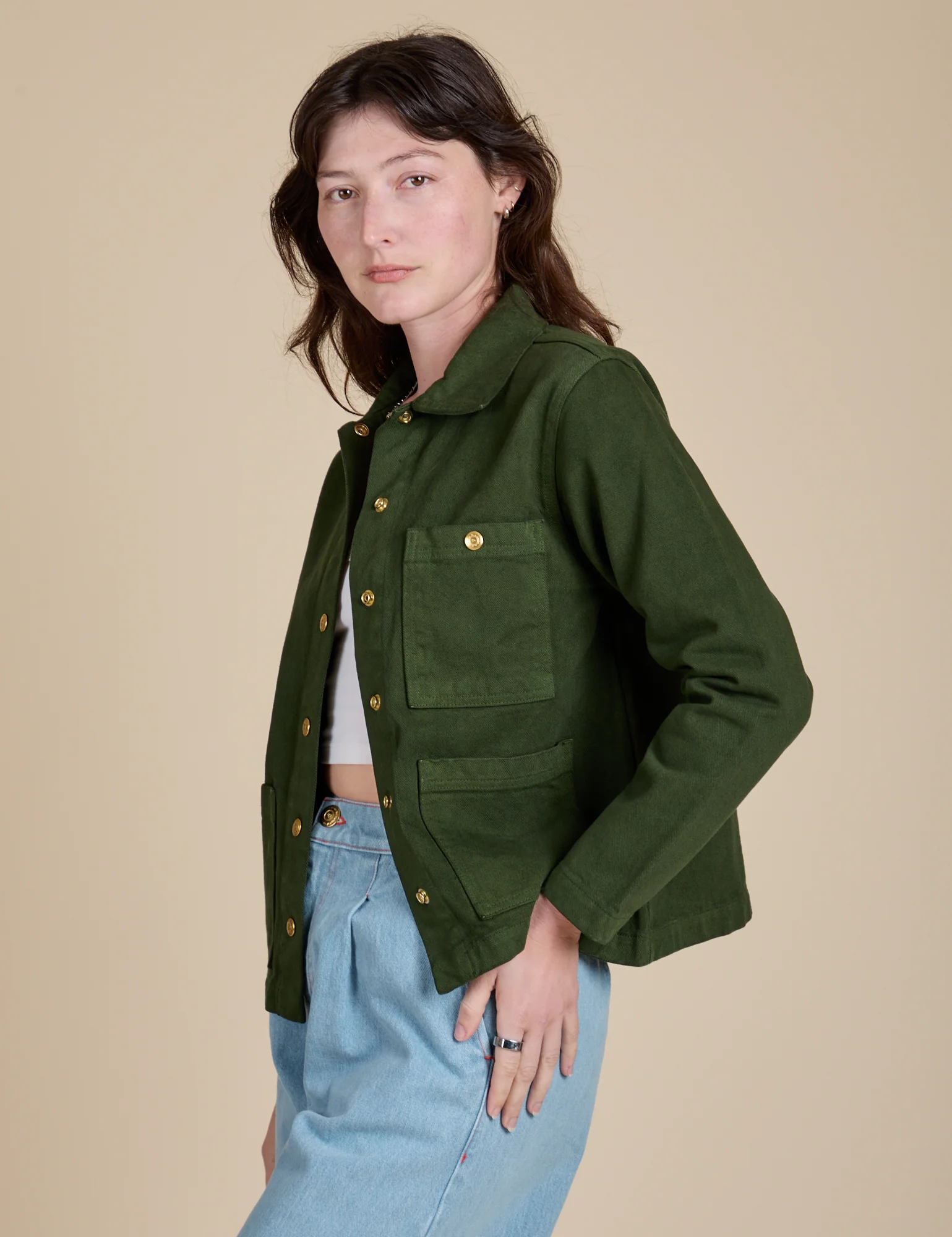 Denim Work Jacket - Evergreen - Image 8