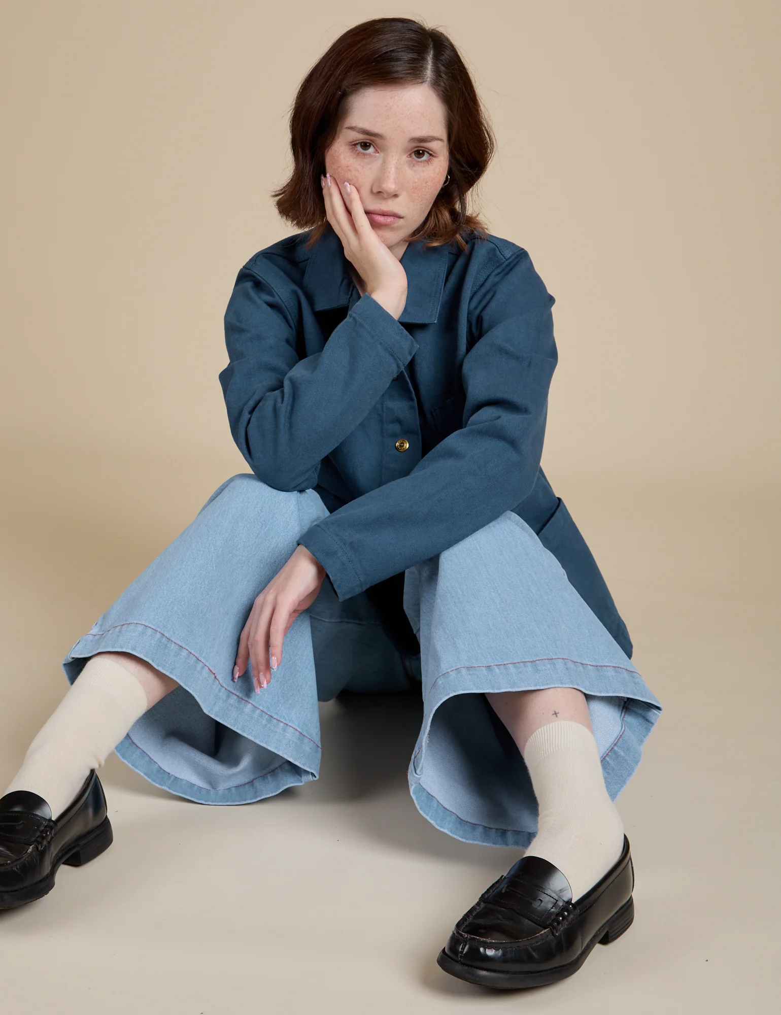 Denim Work Jacket - French Blue - Image 11