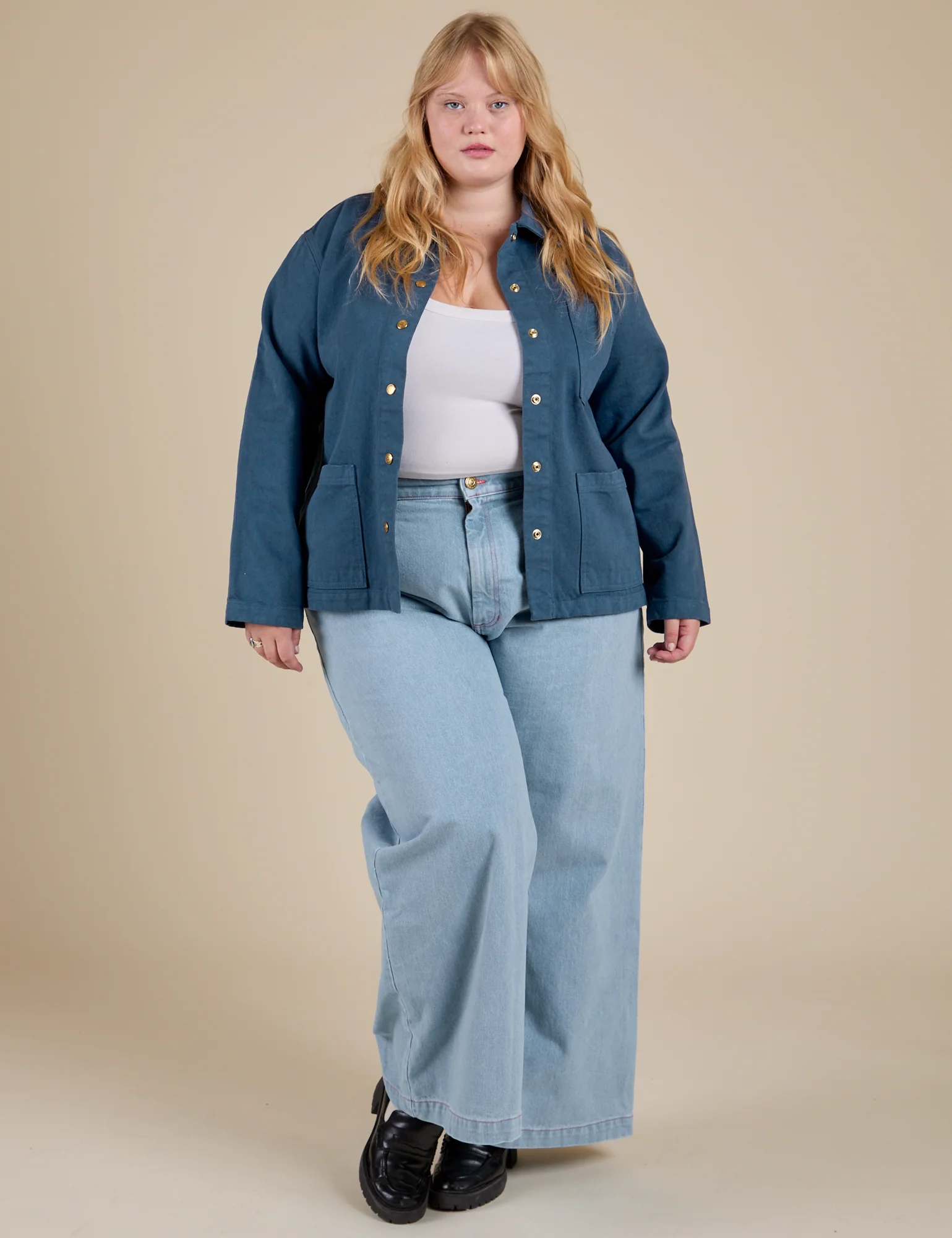 Denim Work Jacket - French Blue - Image 13