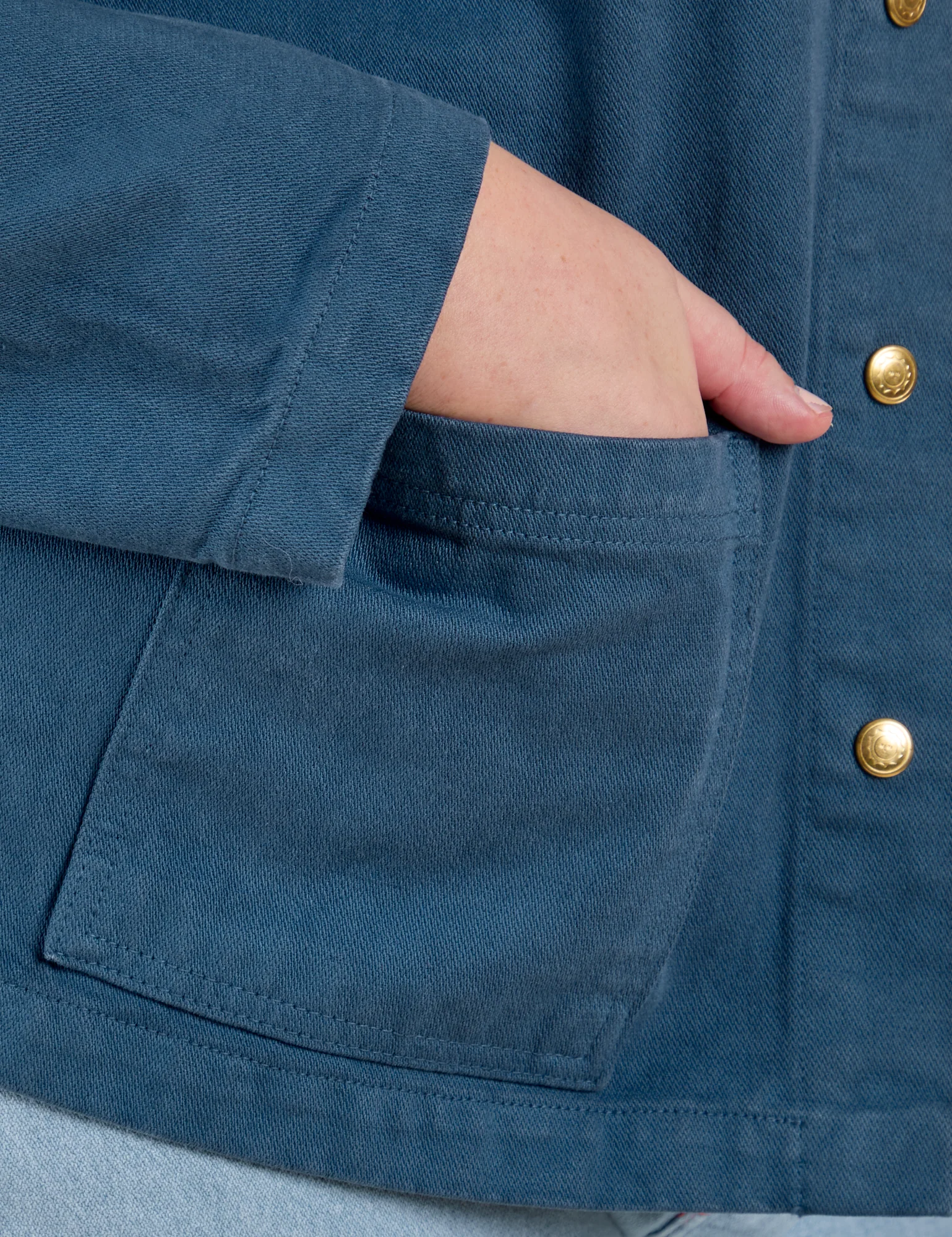Denim Work Jacket - French Blue - Image 16