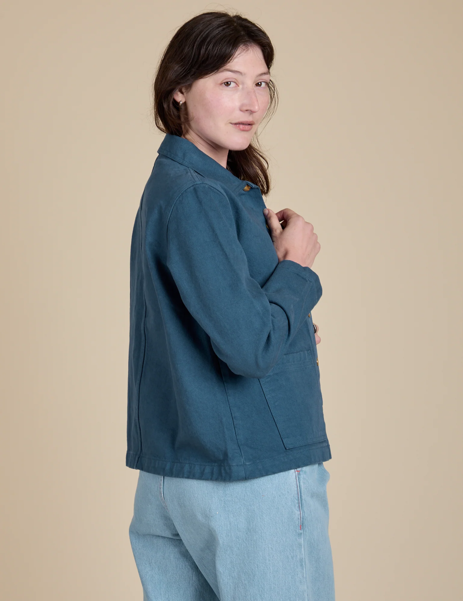 Denim Work Jacket - French Blue - Image 22