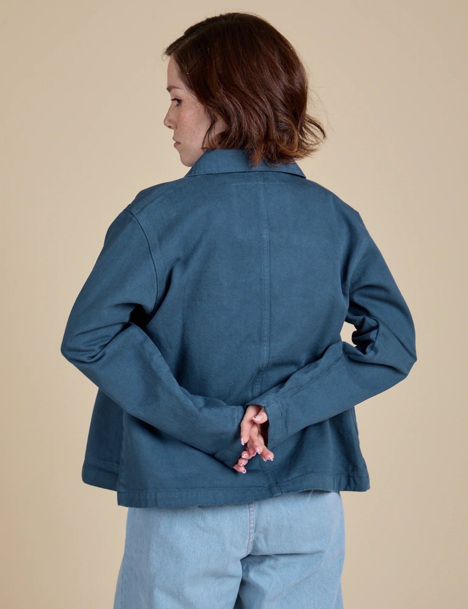 Denim Work Jacket - French Blue - Image 8