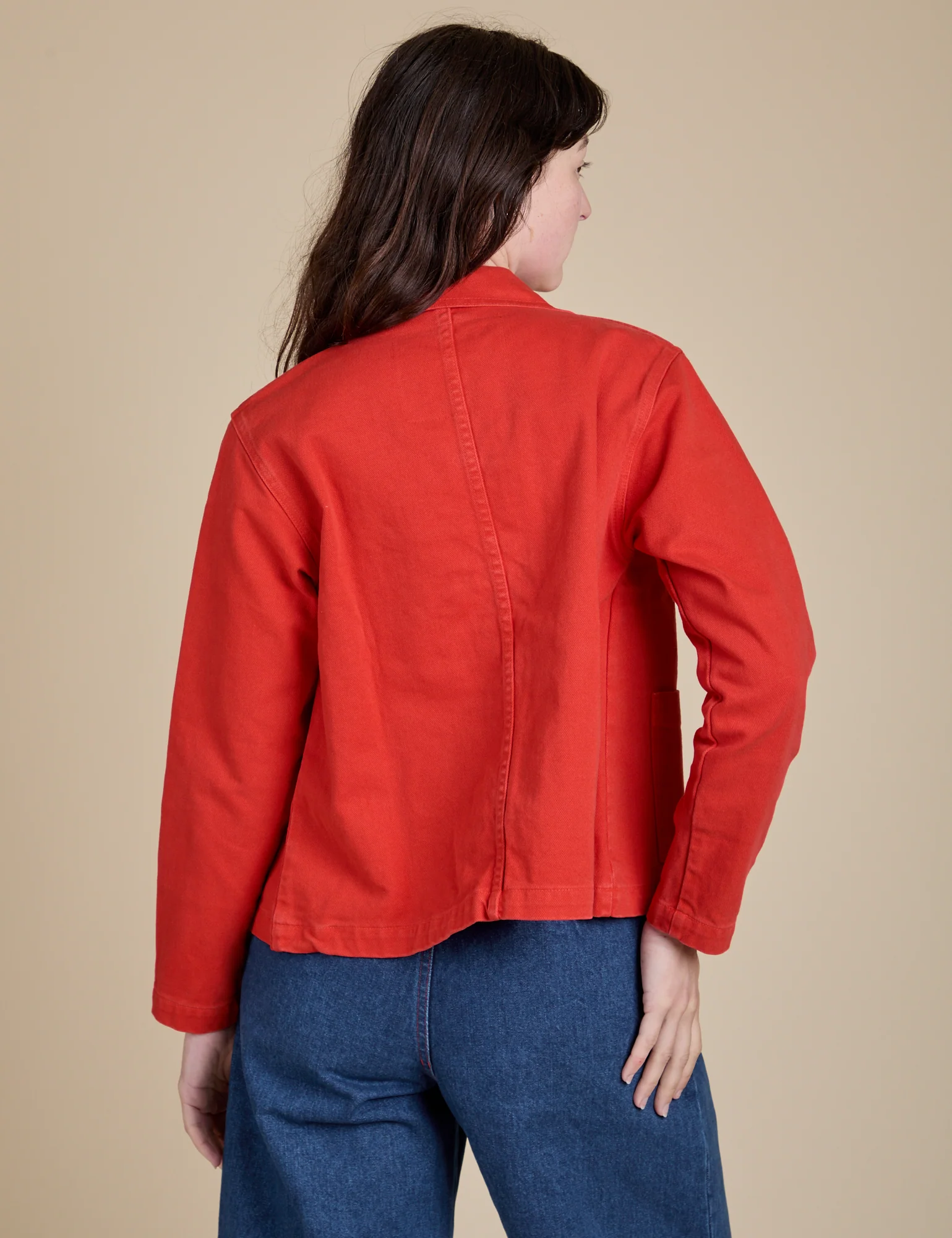 Denim Work Jacket - Mustang Red - Image 10