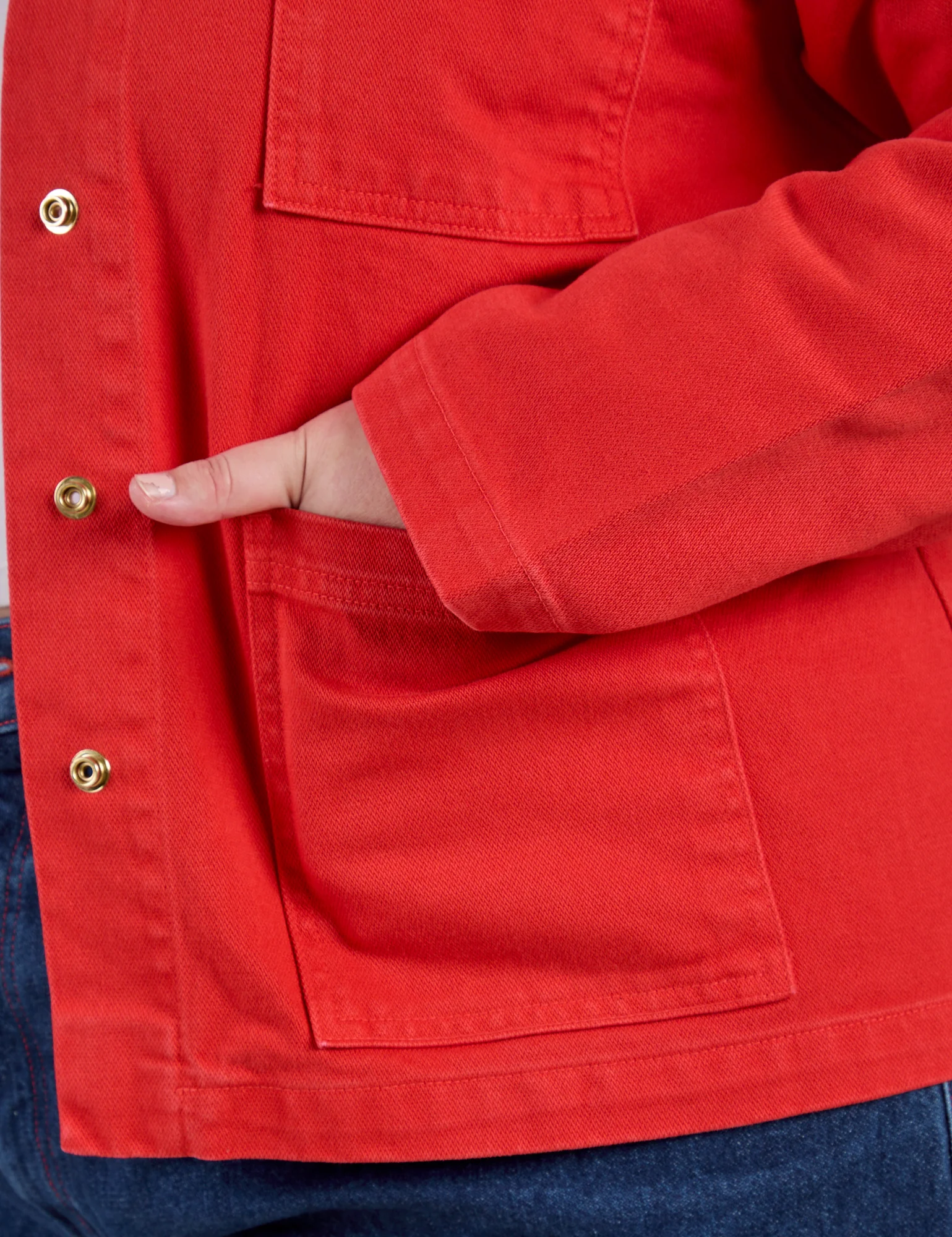 Denim Work Jacket - Mustang Red - Image 16