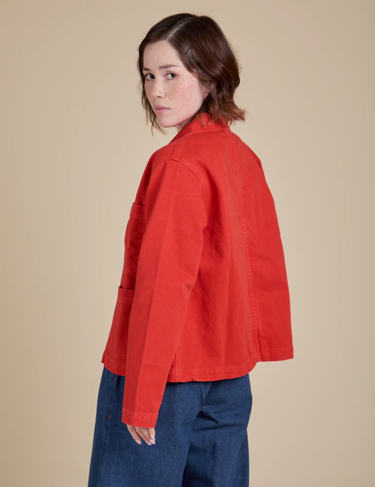 Denim Work Jacket - Mustang Red - Image 24