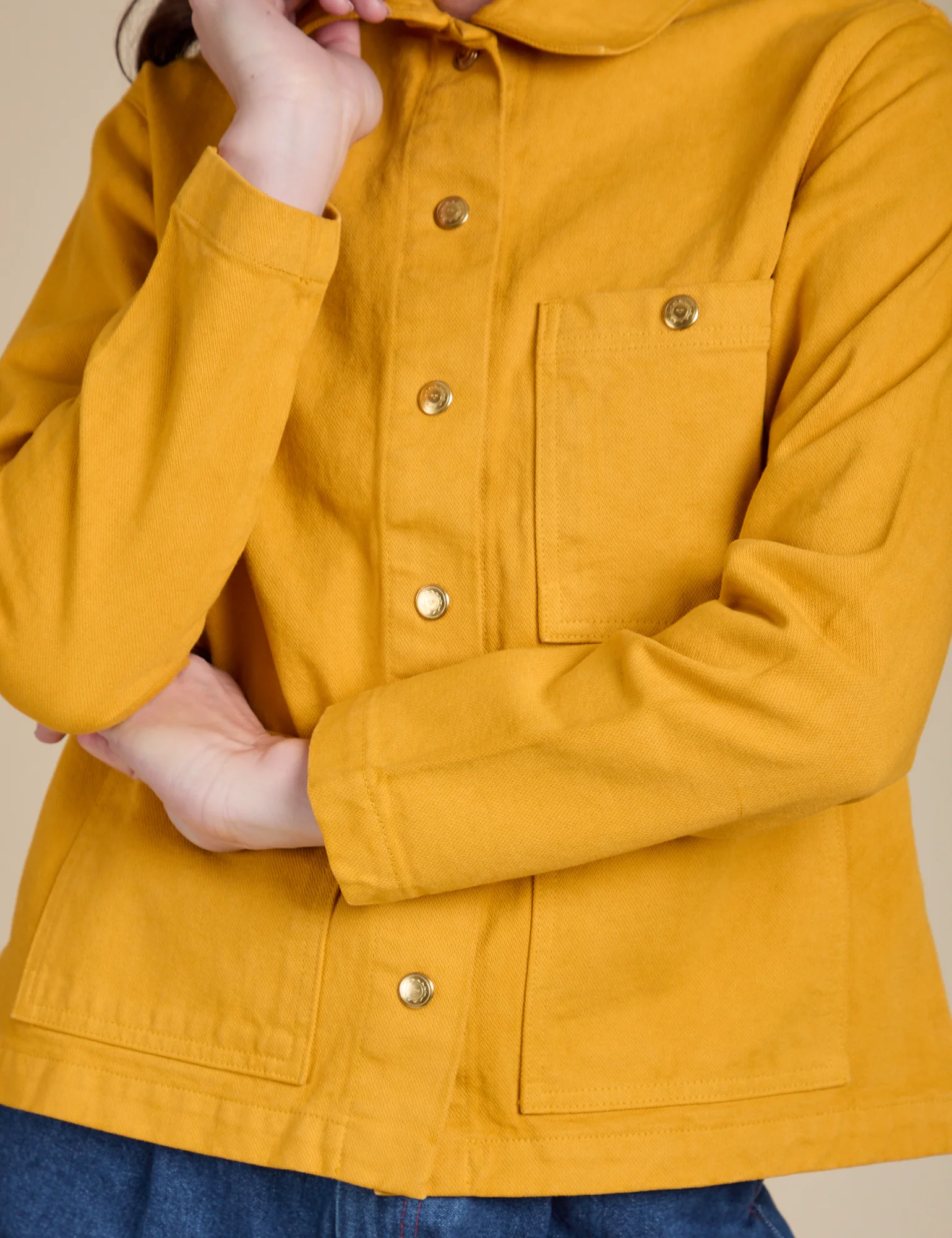 Denim Work Jacket - Mustard Yellow - Image 22