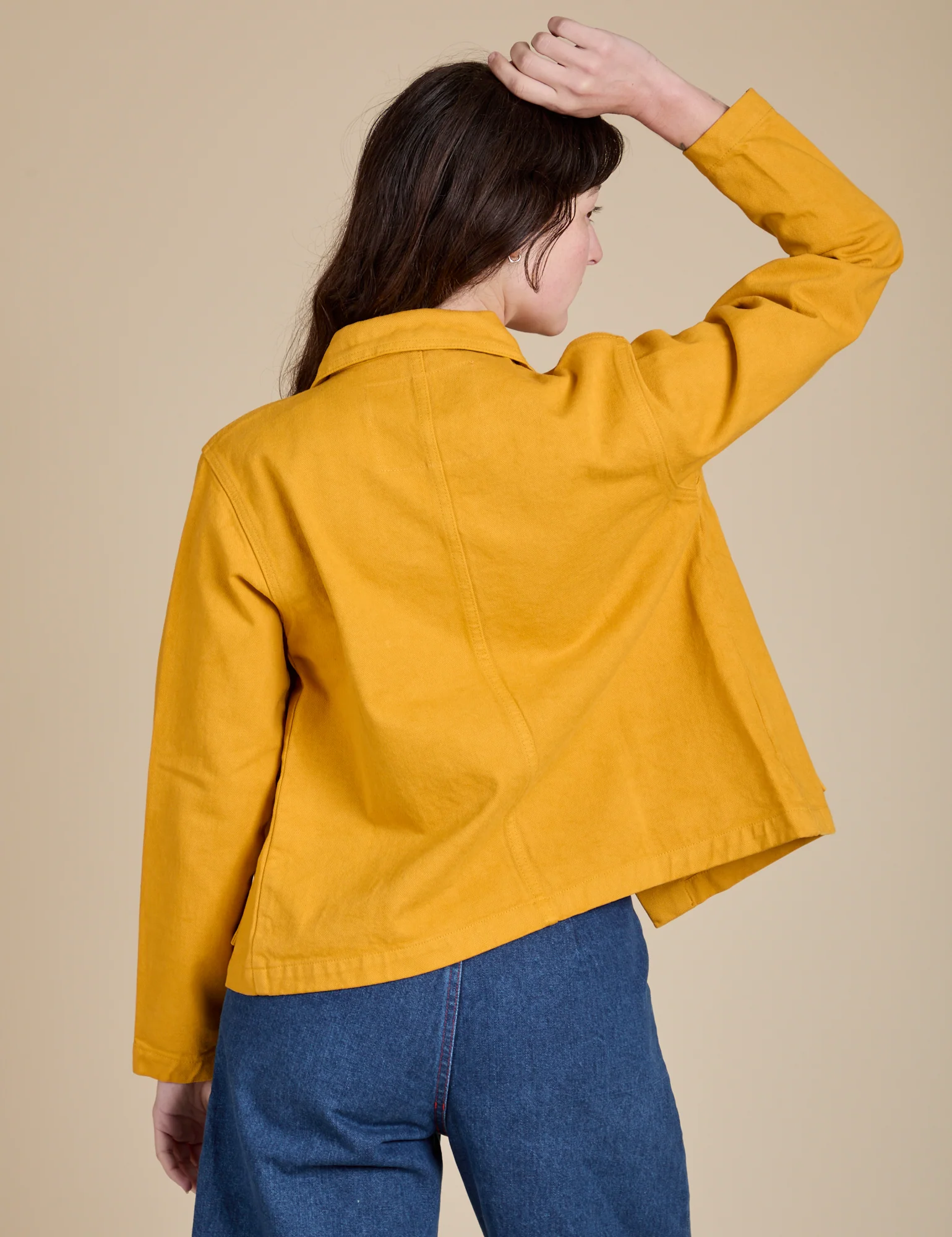 Denim Work Jacket - Mustard Yellow - Image 23