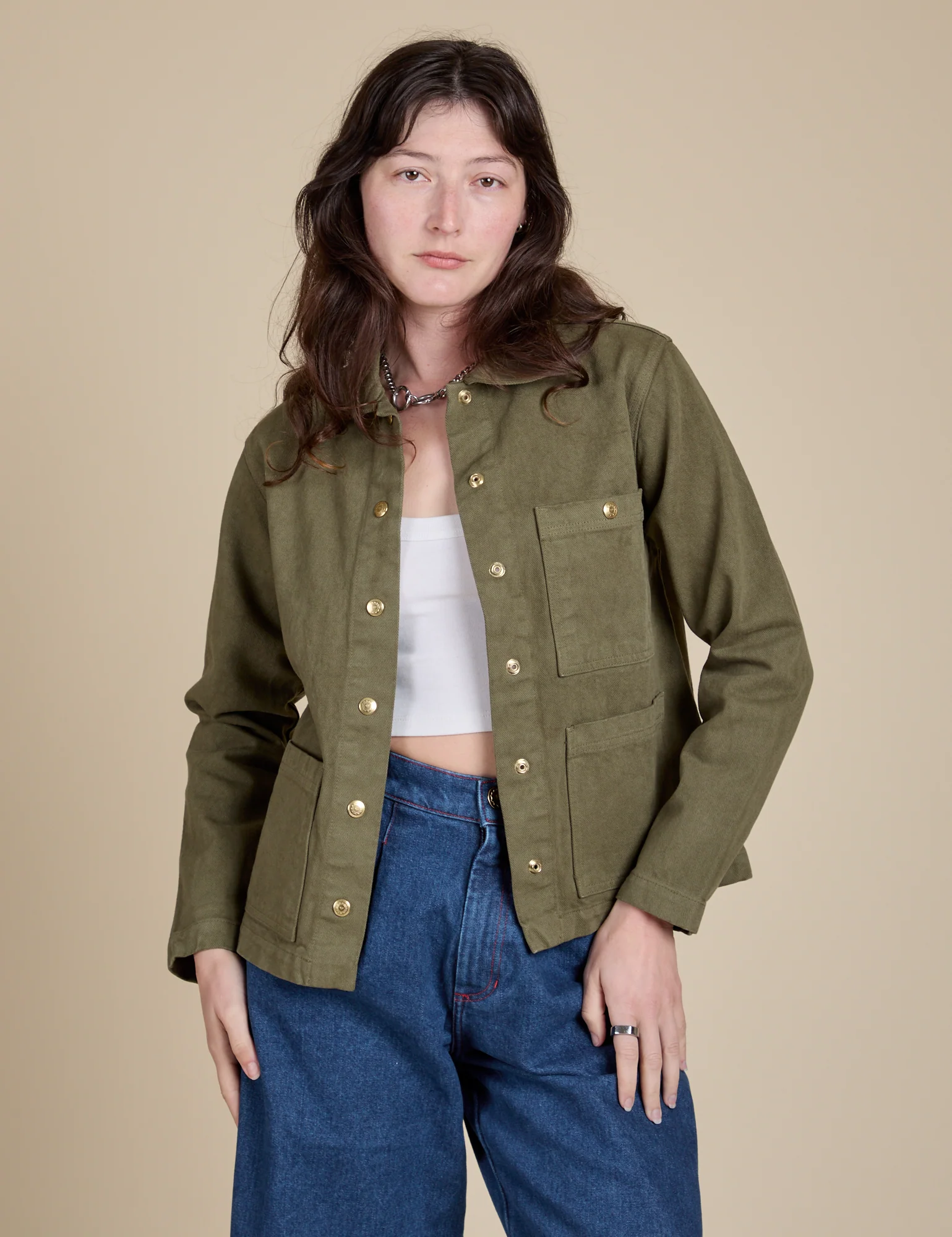 Denim Work Jacket - Surplus Green - Image 10