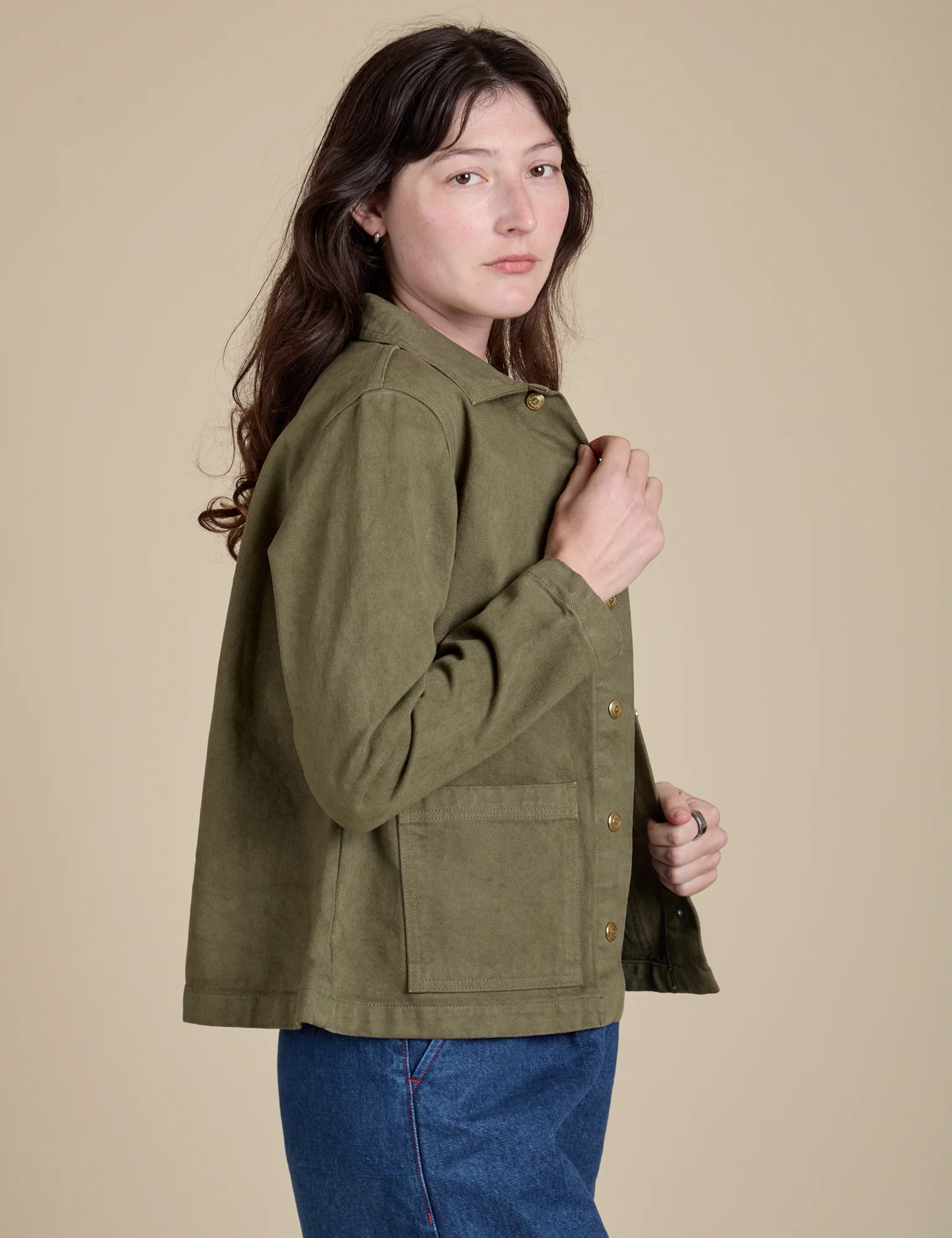 Denim Work Jacket - Surplus Green - Image 12