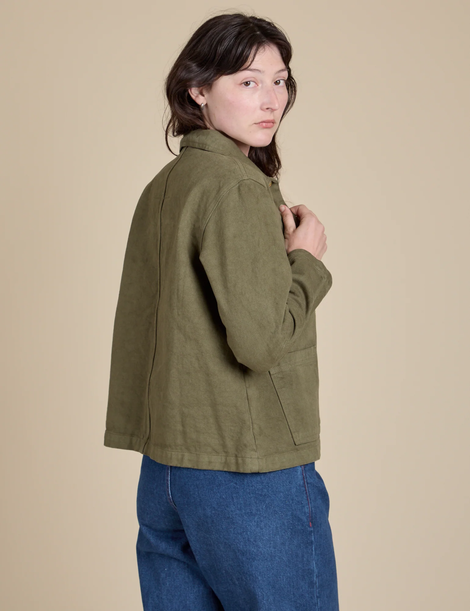 Denim Work Jacket - Surplus Green - Image 13