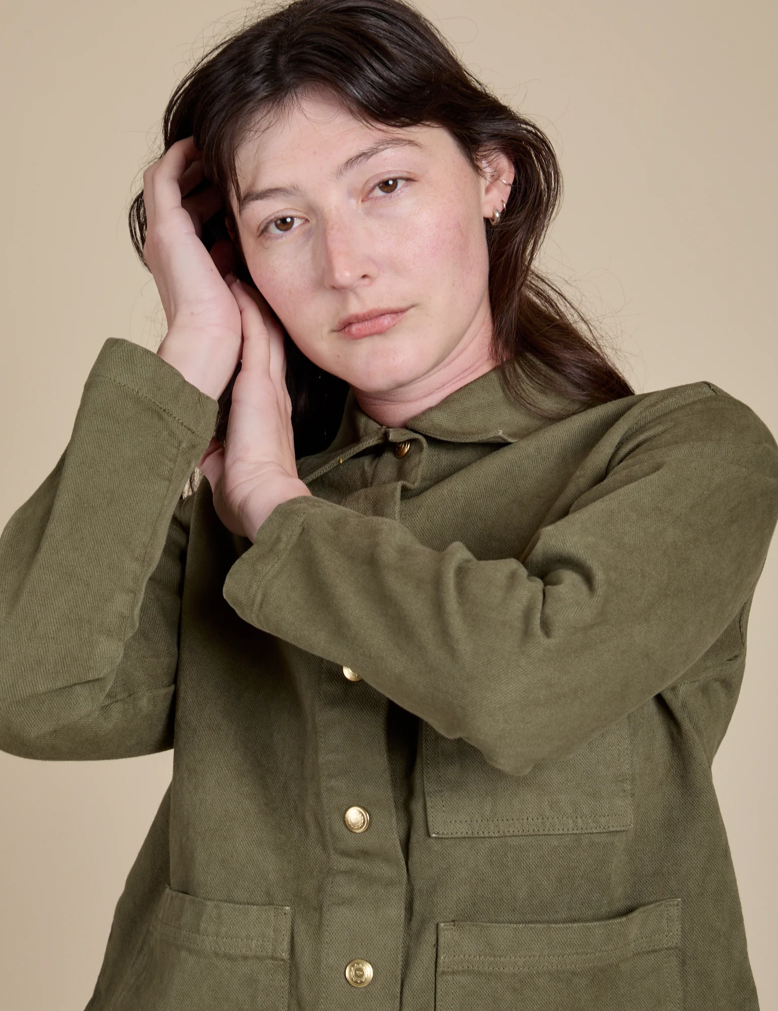 Denim Work Jacket - Surplus Green - Image 15
