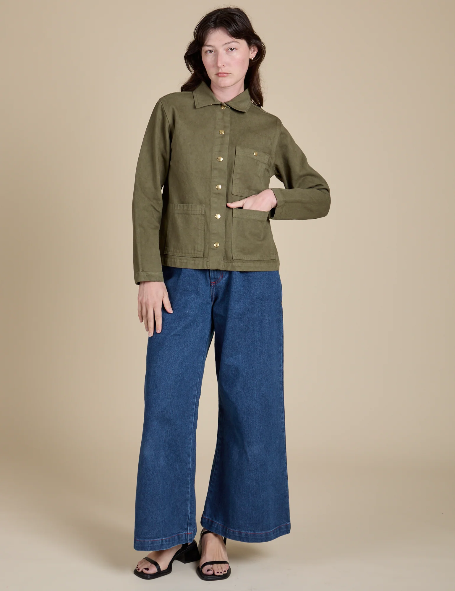 Denim Work Jacket - Surplus Green - Image 16