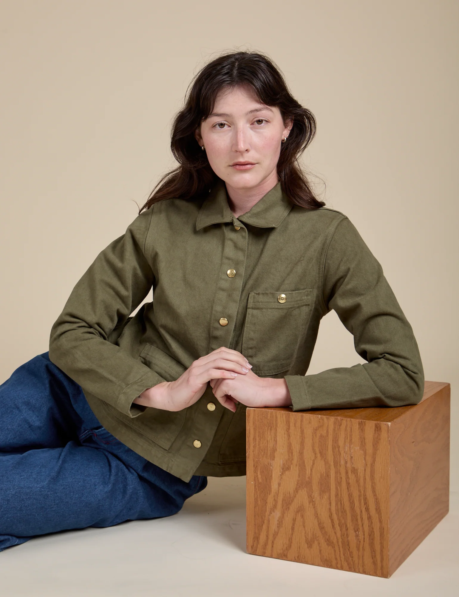 Denim Work Jacket - Surplus Green - Image 18