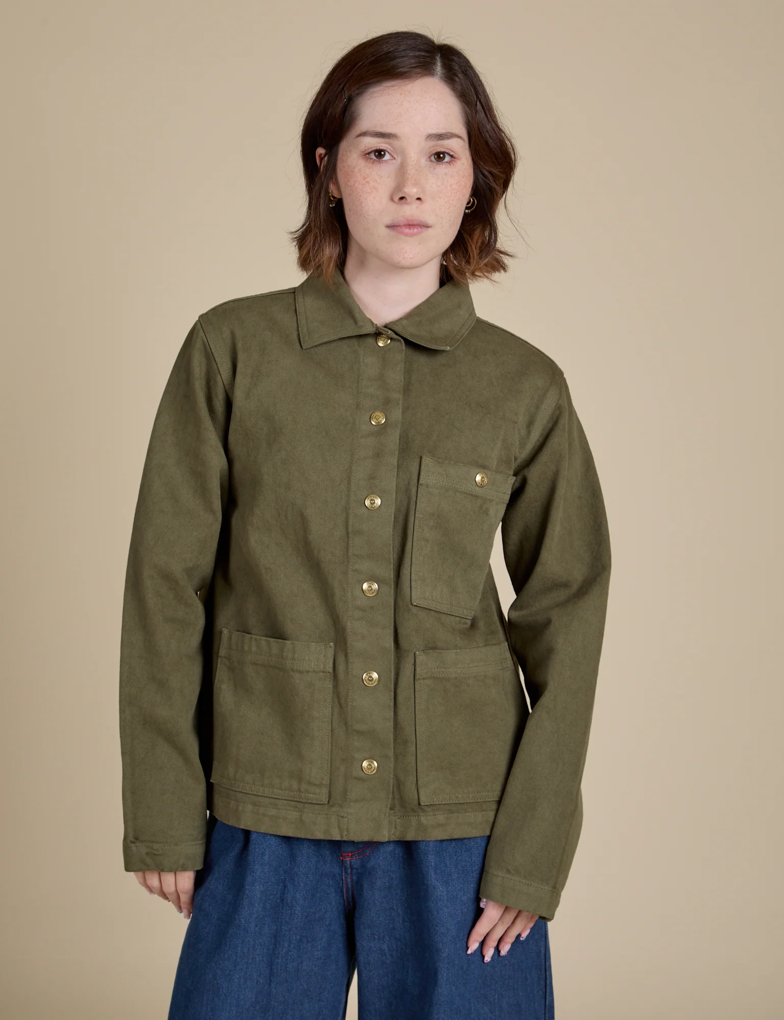 Denim Work Jacket - Surplus Green - Image 3