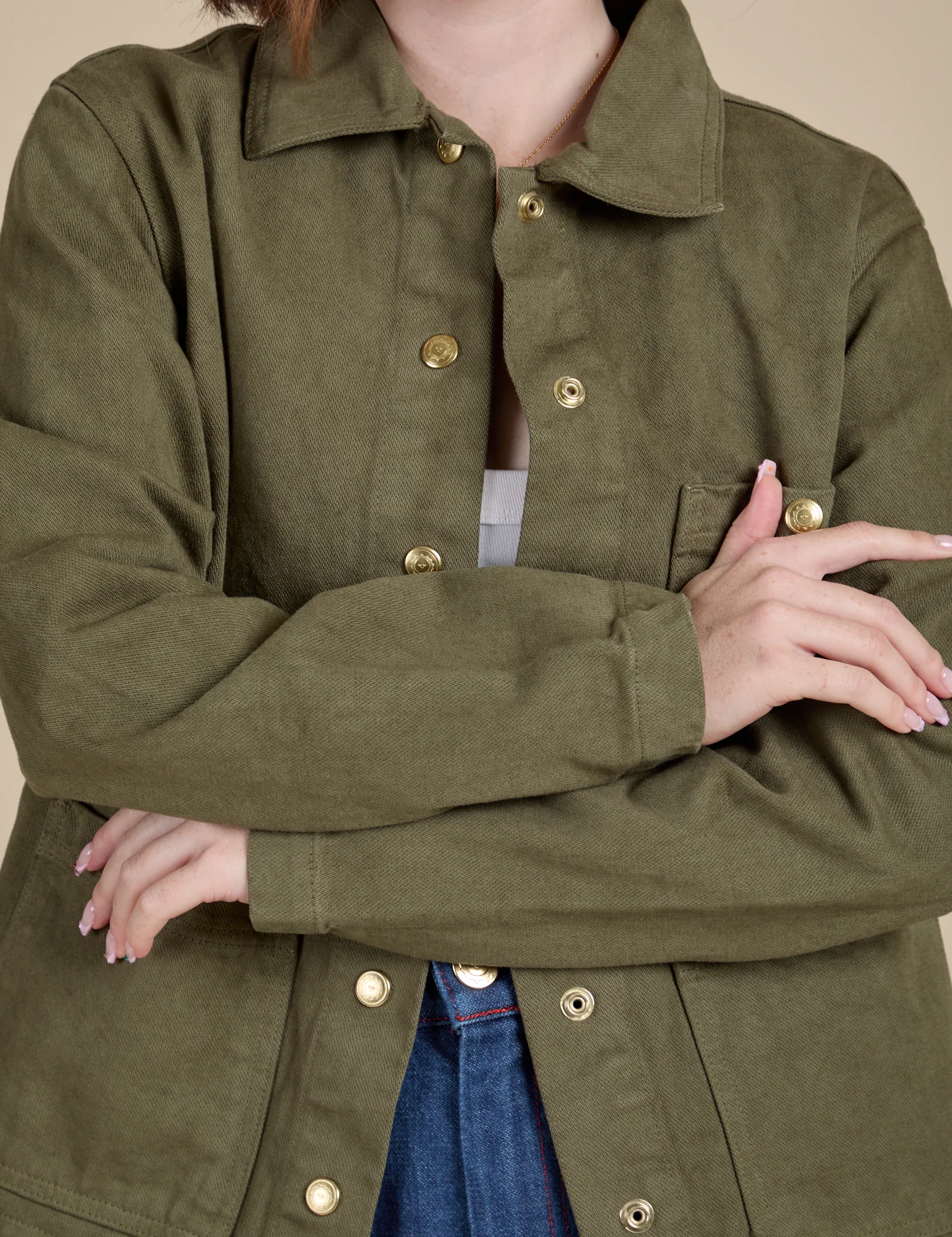 Denim Work Jacket - Surplus Green - Image 5