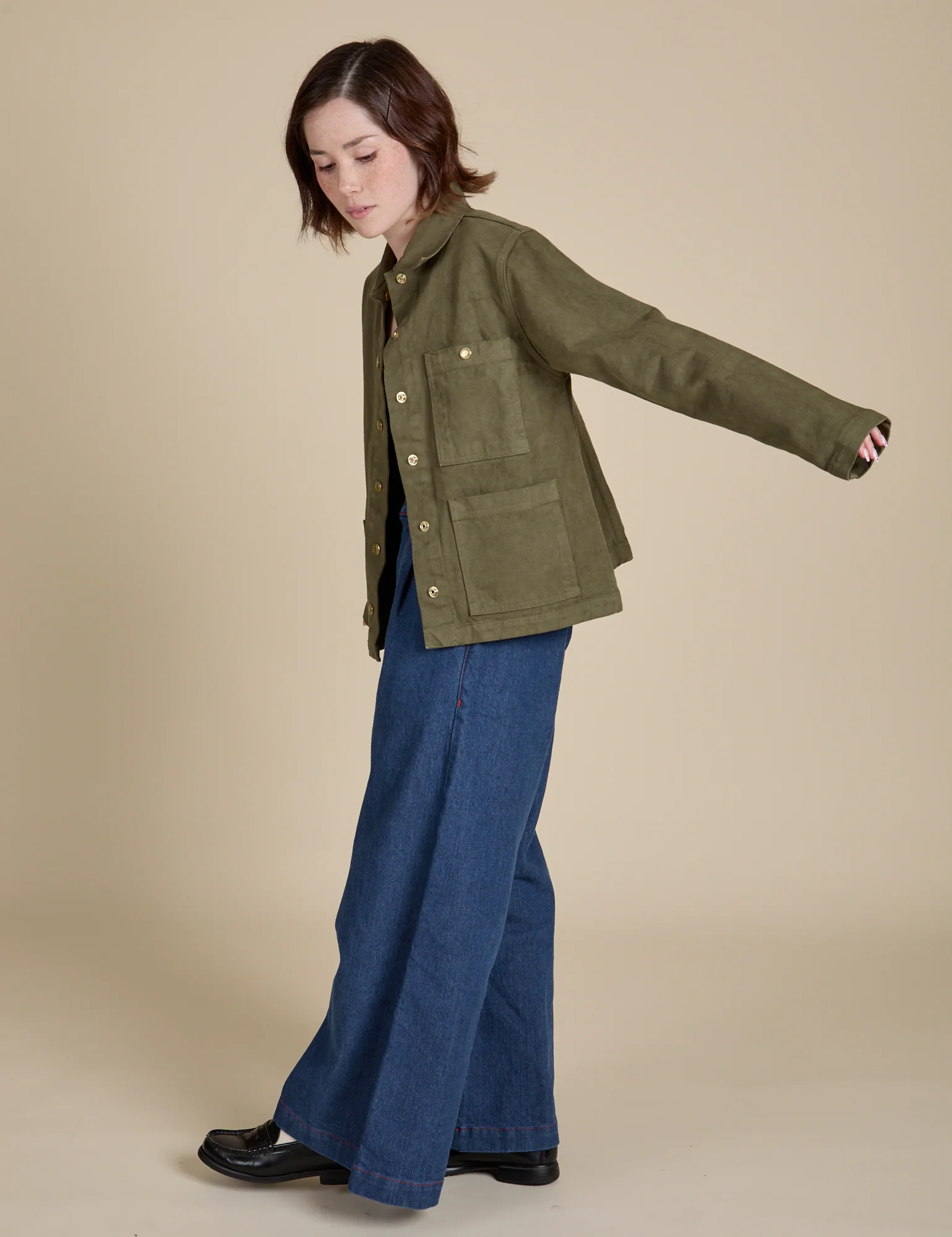 Denim Work Jacket - Surplus Green - Image 7