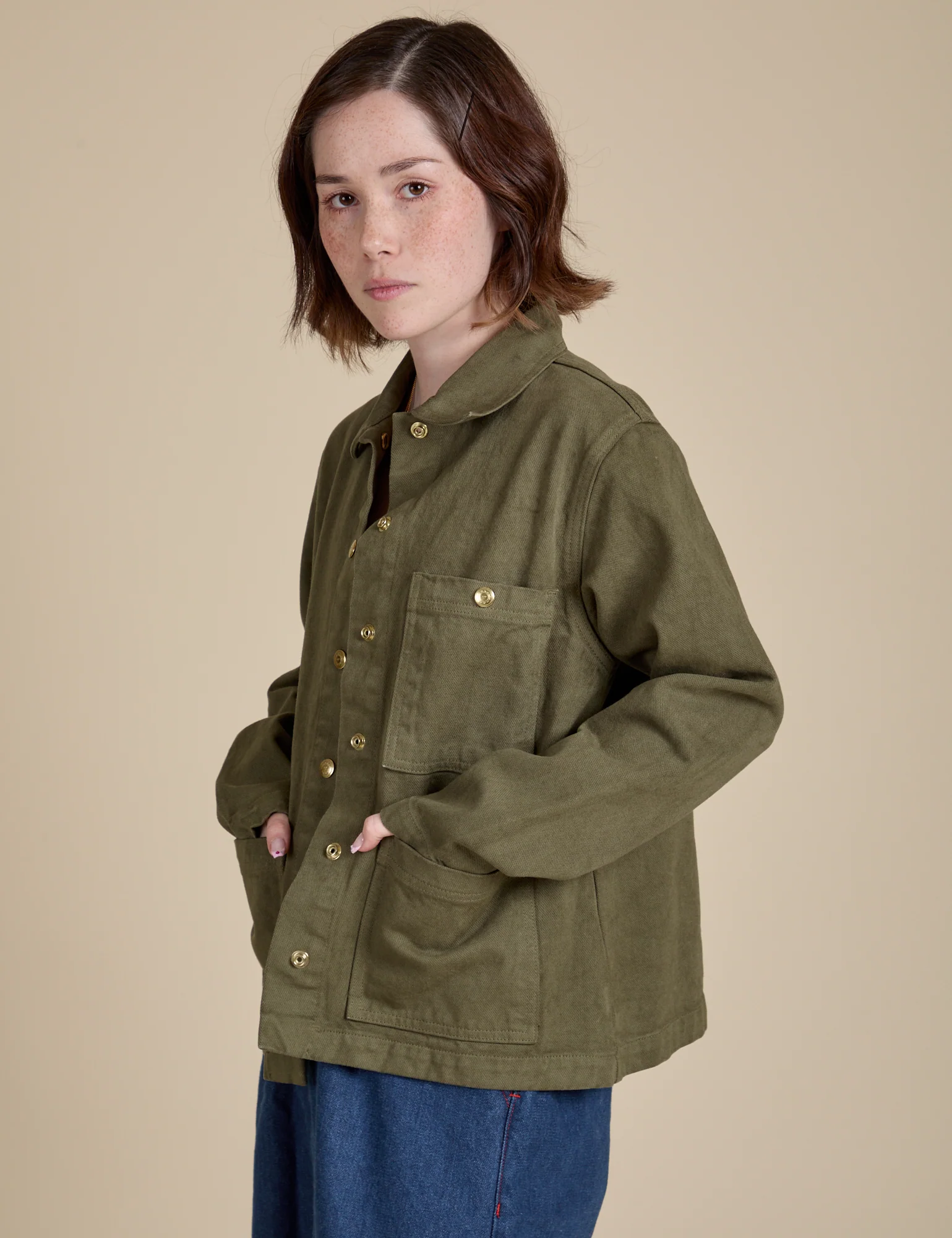 Denim Work Jacket - Surplus Green - Image 8