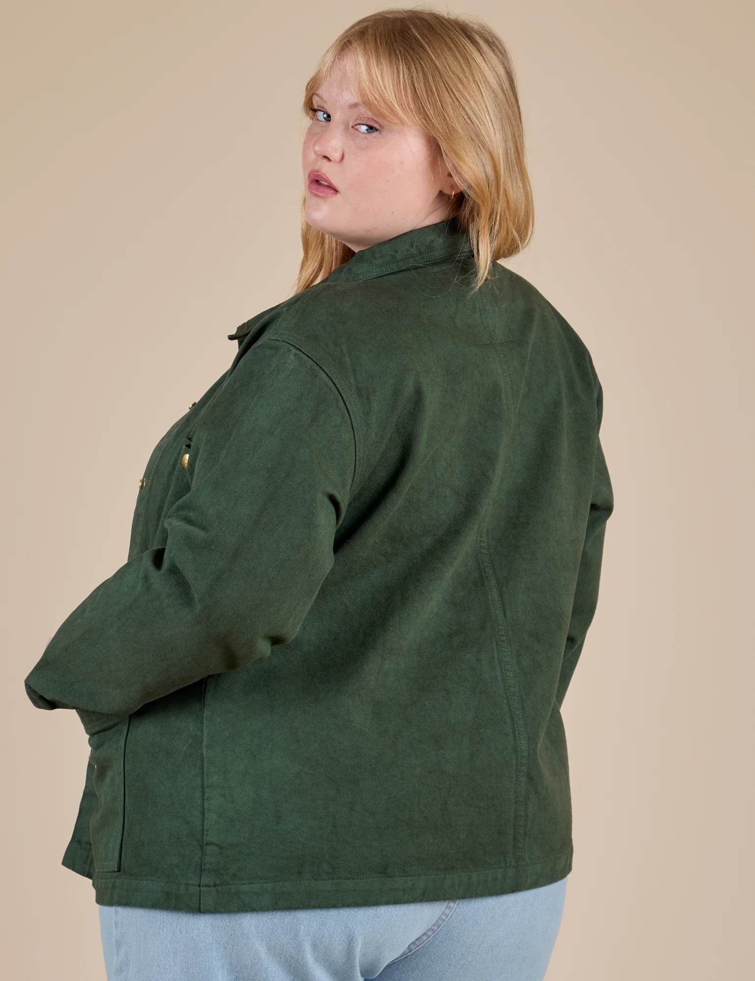 Denim Work Jacket - Swamp Green - Image 14