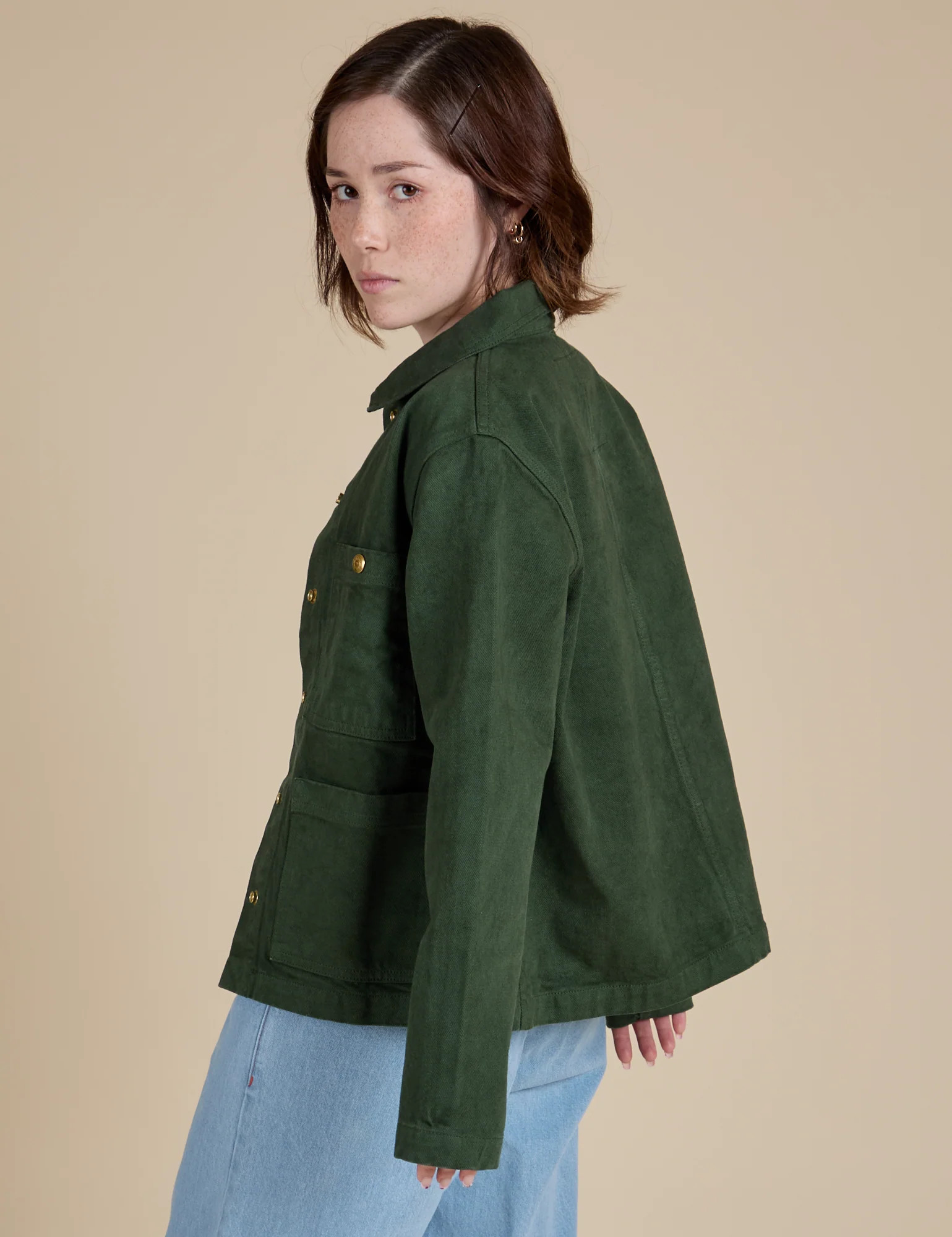 Denim Work Jacket - Swamp Green - Image 20