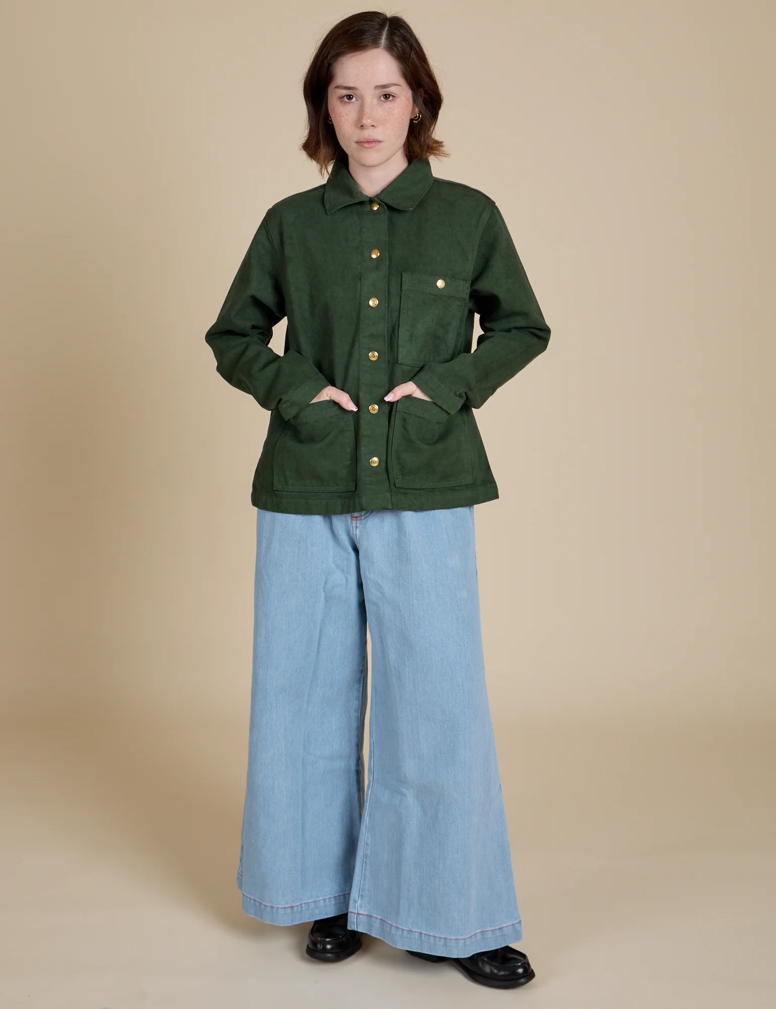 Denim Work Jacket - Swamp Green - Image 21