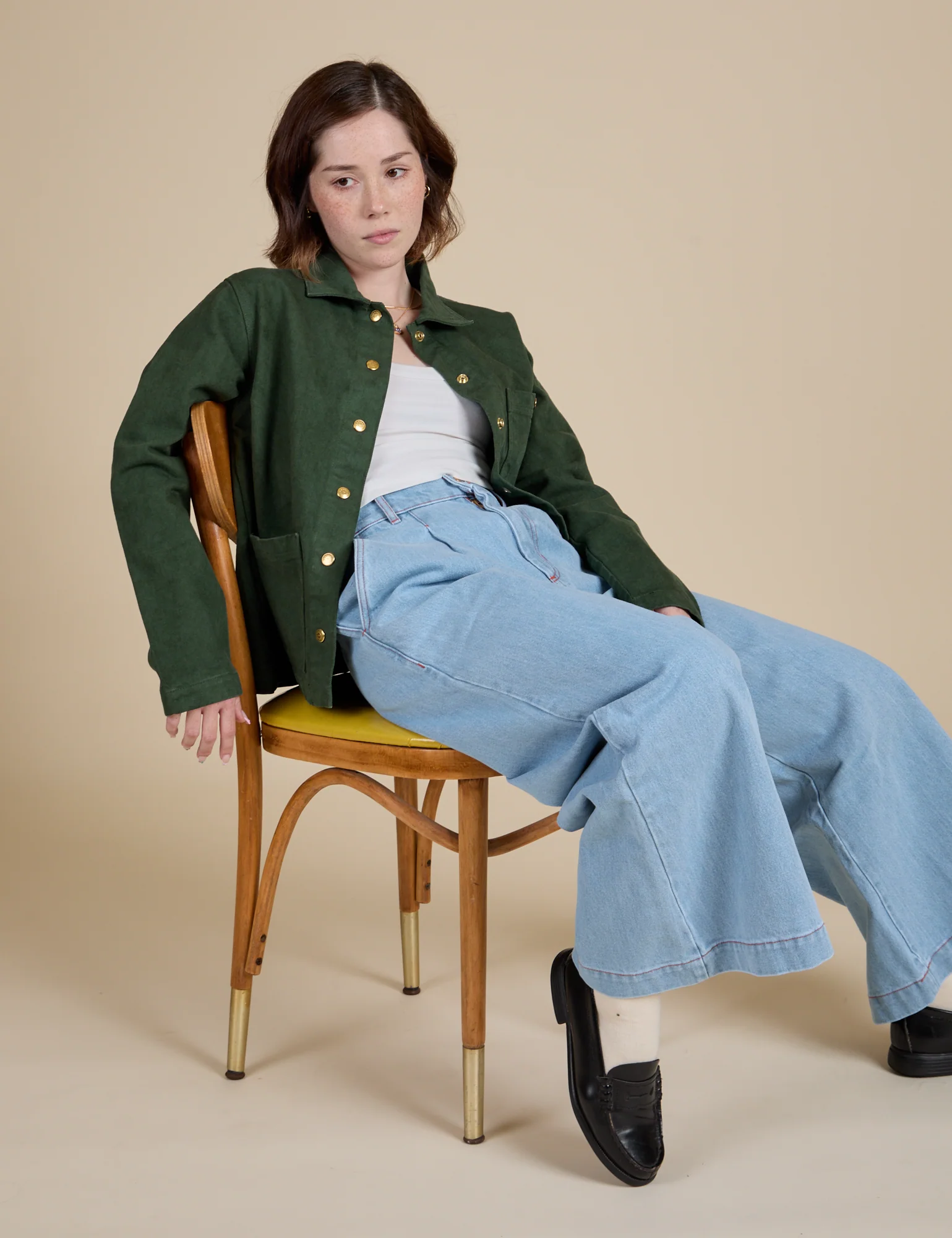 Denim Work Jacket - Swamp Green - Image 23