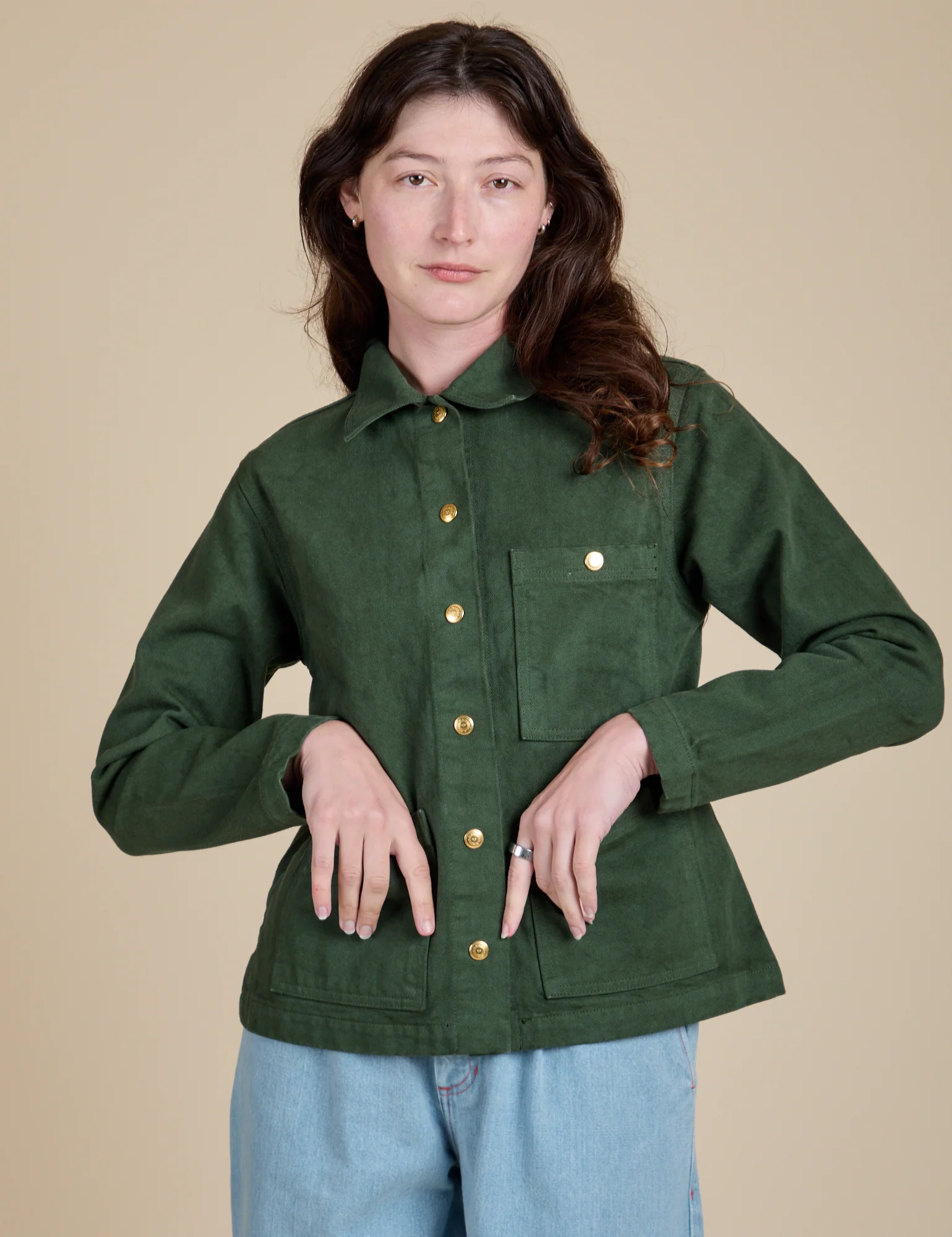 Denim Work Jacket - Swamp Green - Image 6