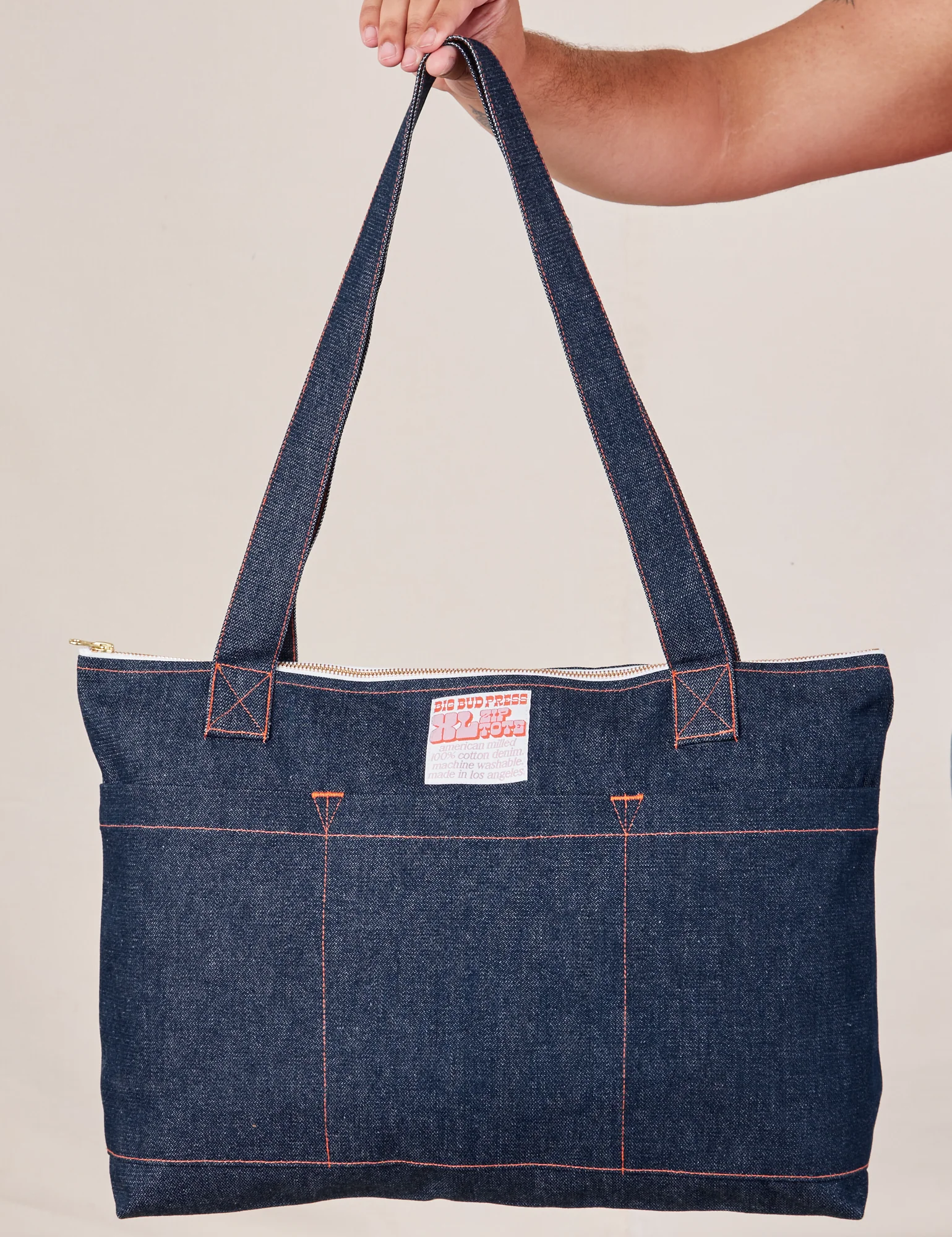 Denim XL Zip Tote - Image 4